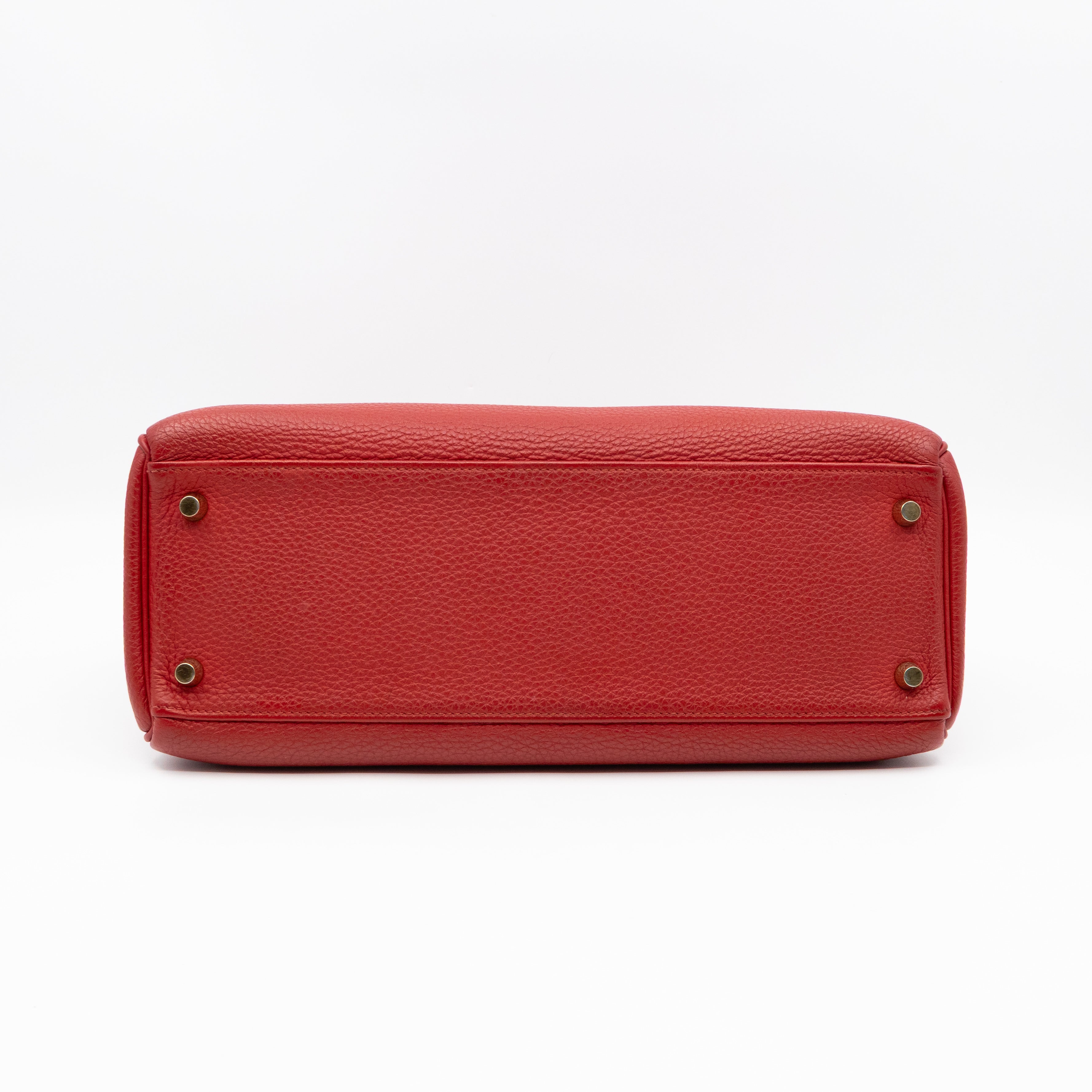 Kelly 32 Rouge Casaque Taurillon Clemence Leather