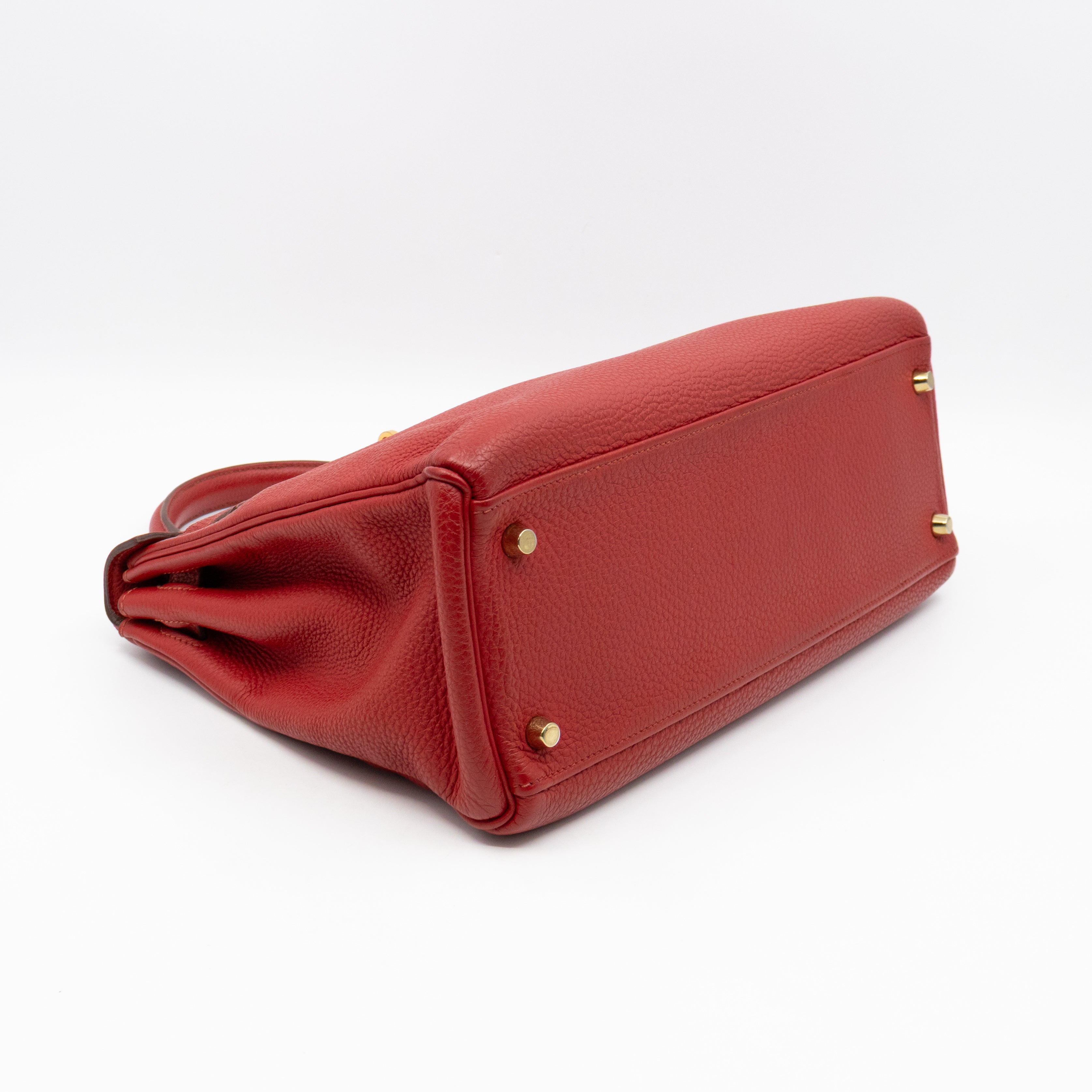 Kelly 32 Rouge Casaque Taurillon Clemence Leather
