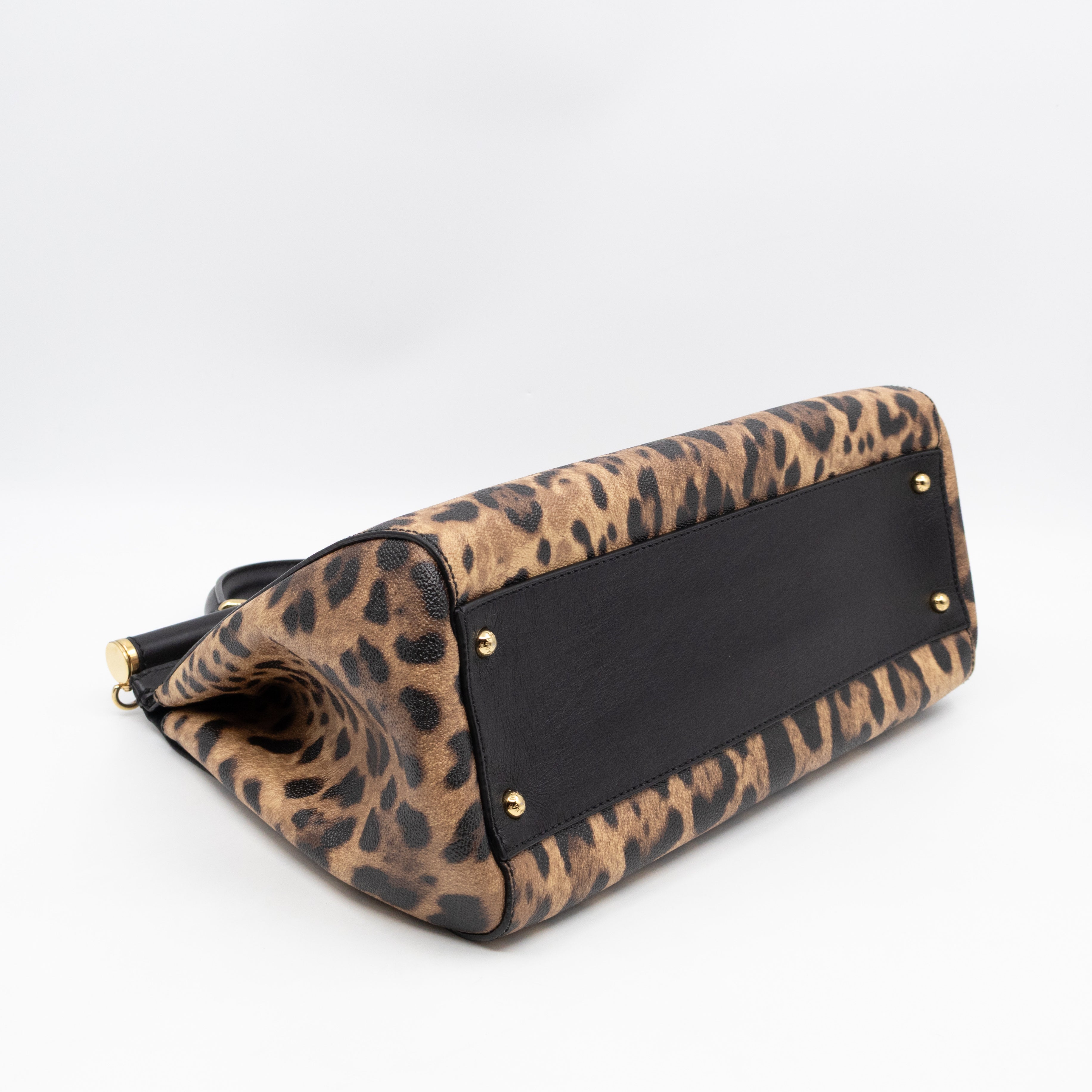 Sicily Large Leopard Dauphine Leather