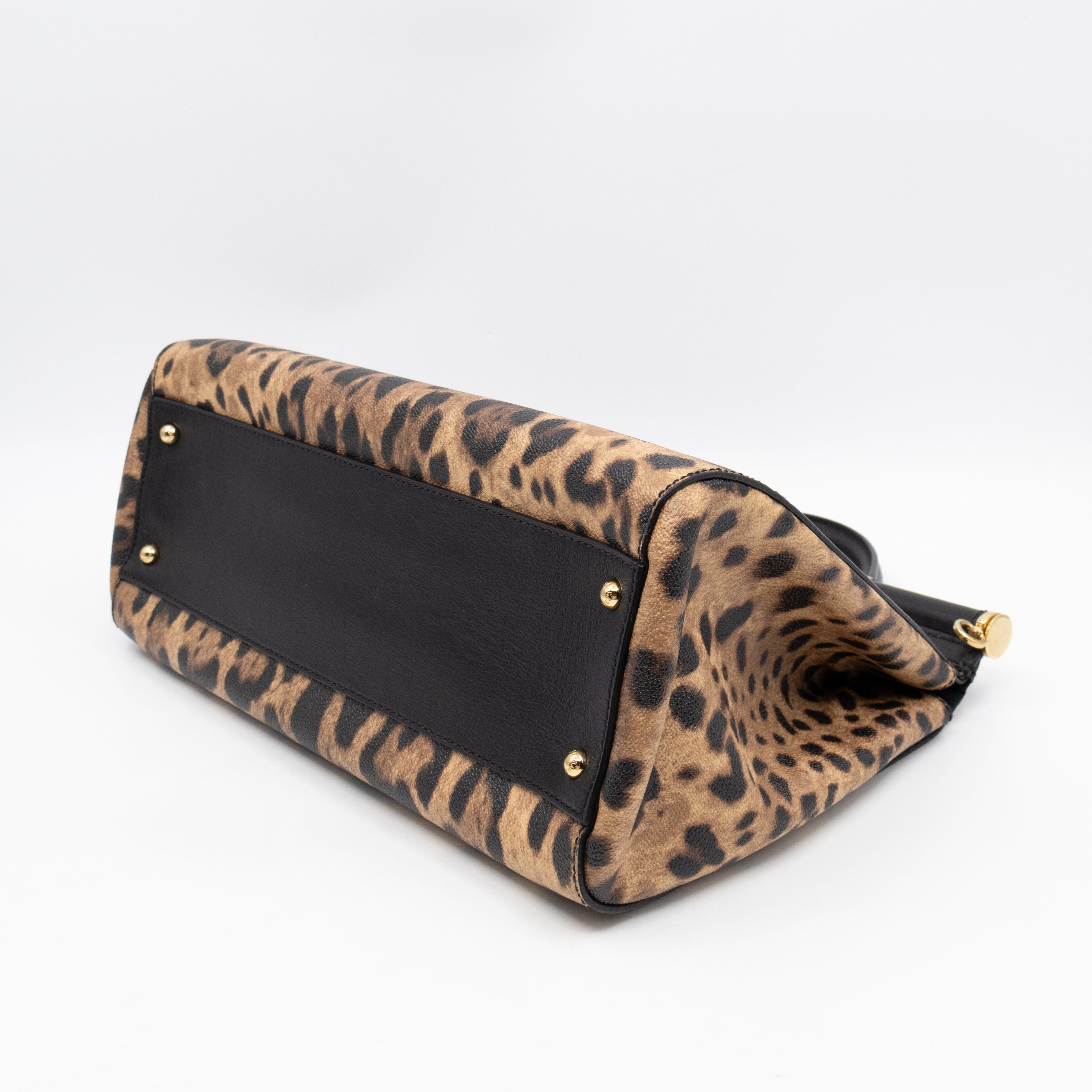 Sicily Large Leopard Dauphine Leather
