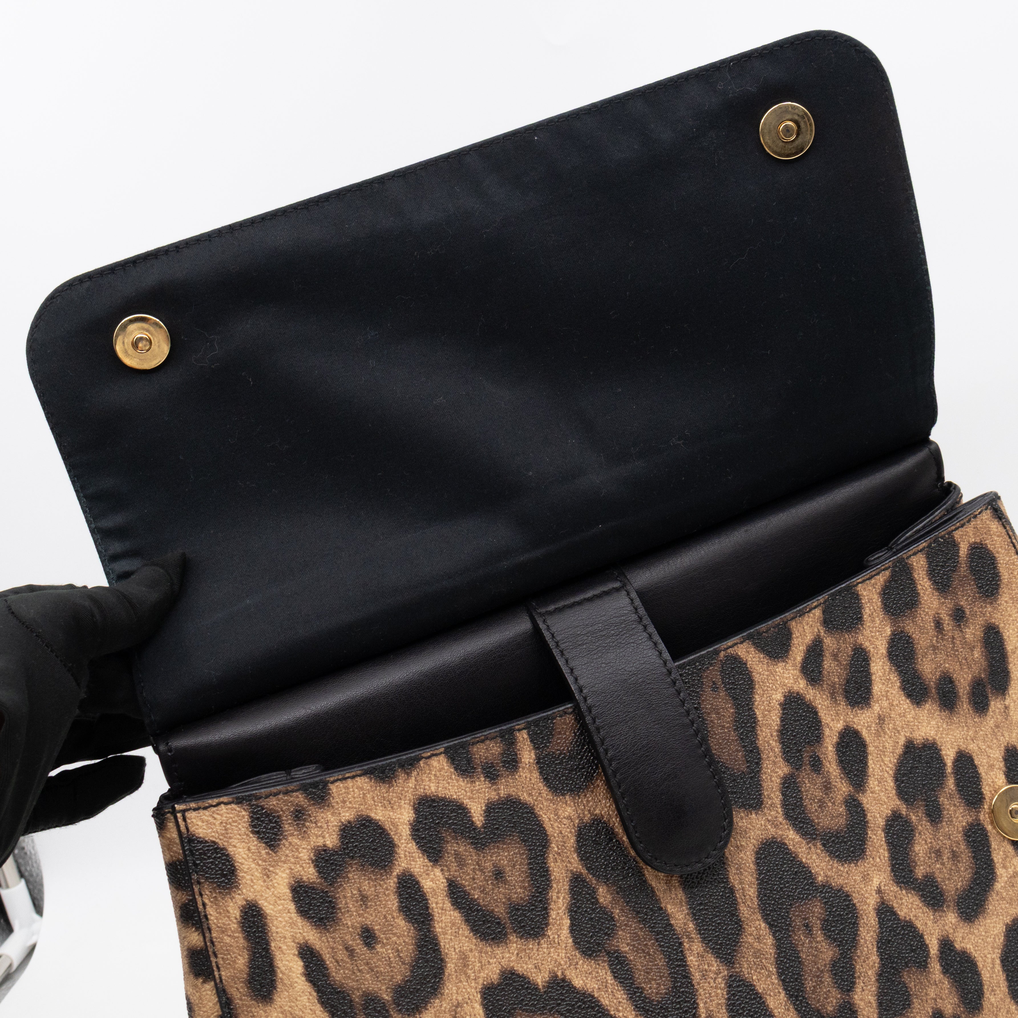 Sicily Large Leopard Dauphine Leather