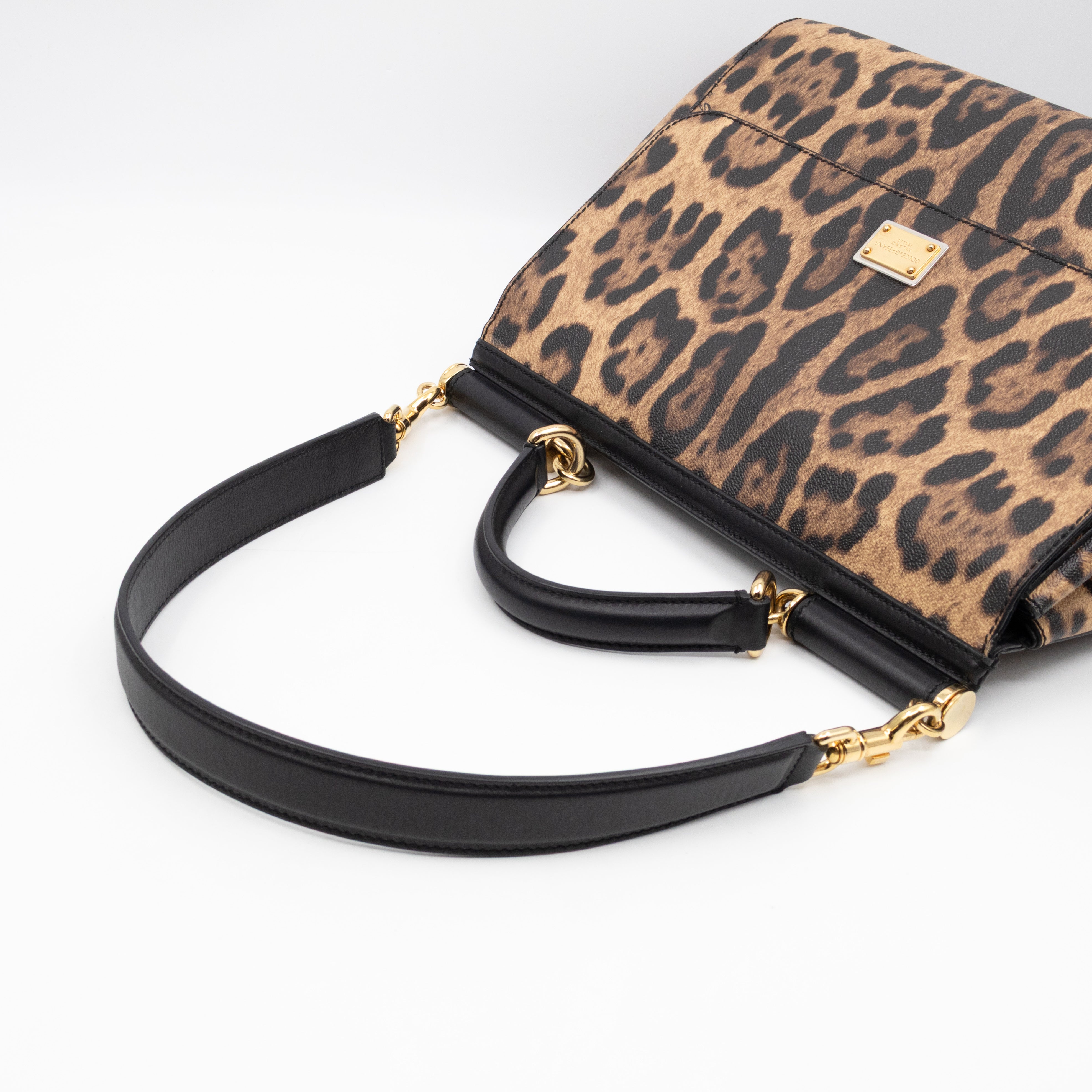 Sicily Large Leopard Dauphine Leather