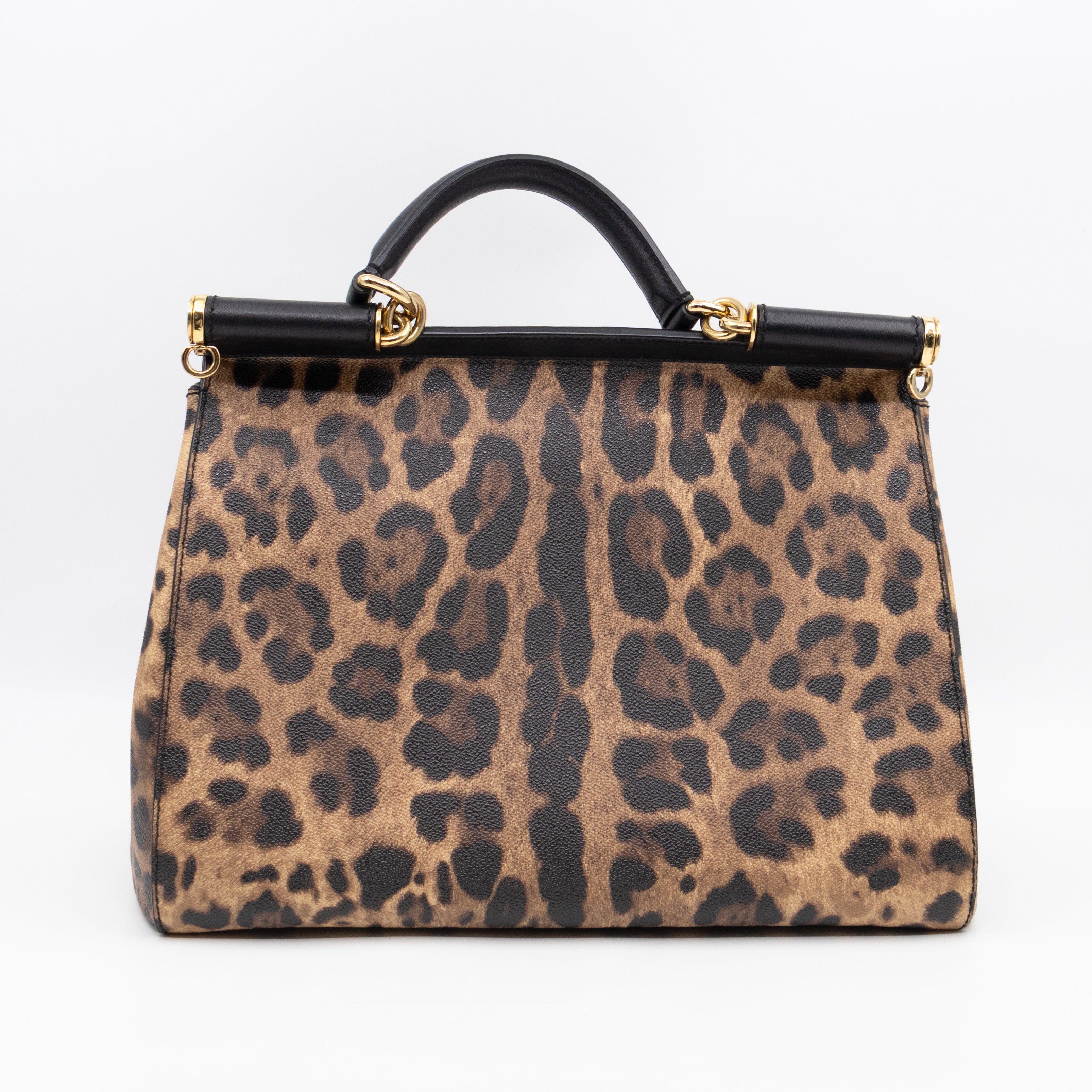 Sicily Large Leopard Dauphine Leather
