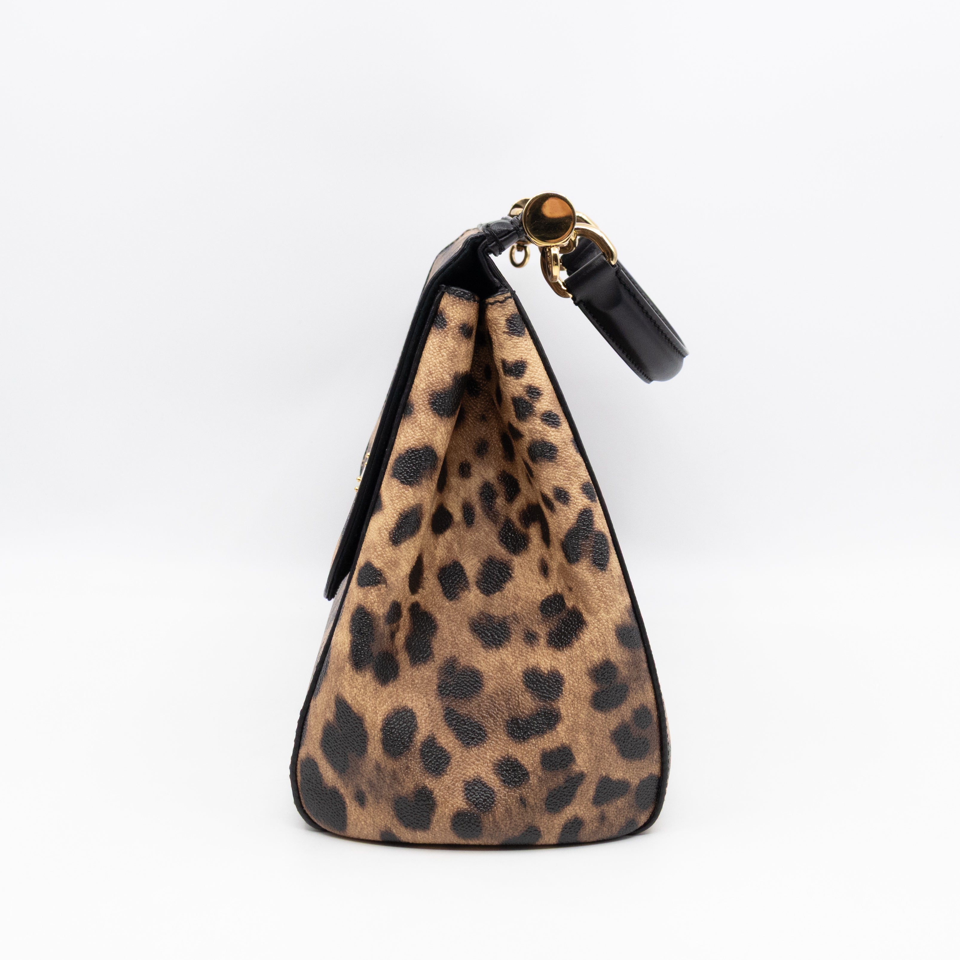 Sicily Large Leopard Dauphine Leather