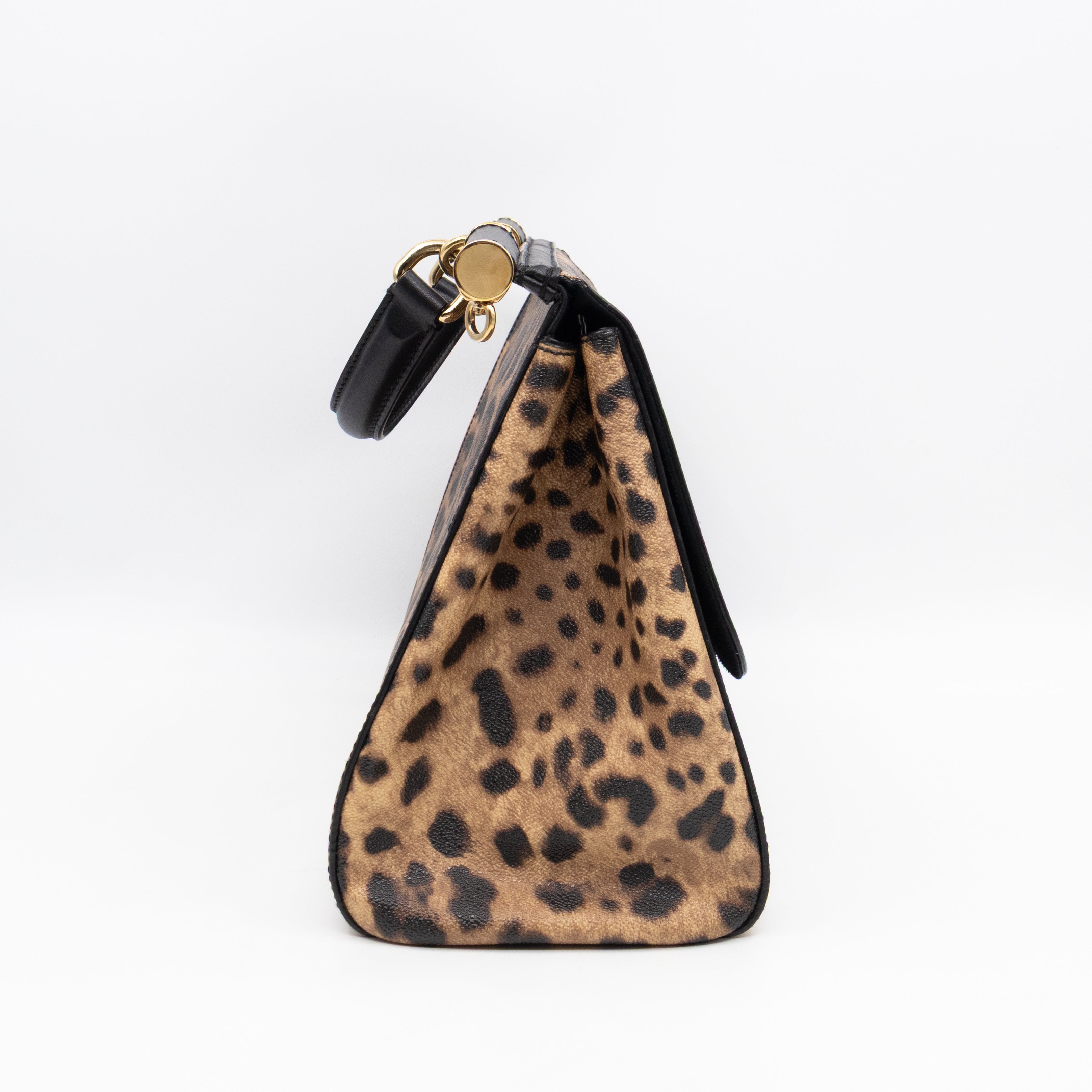 Sicily Large Leopard Dauphine Leather