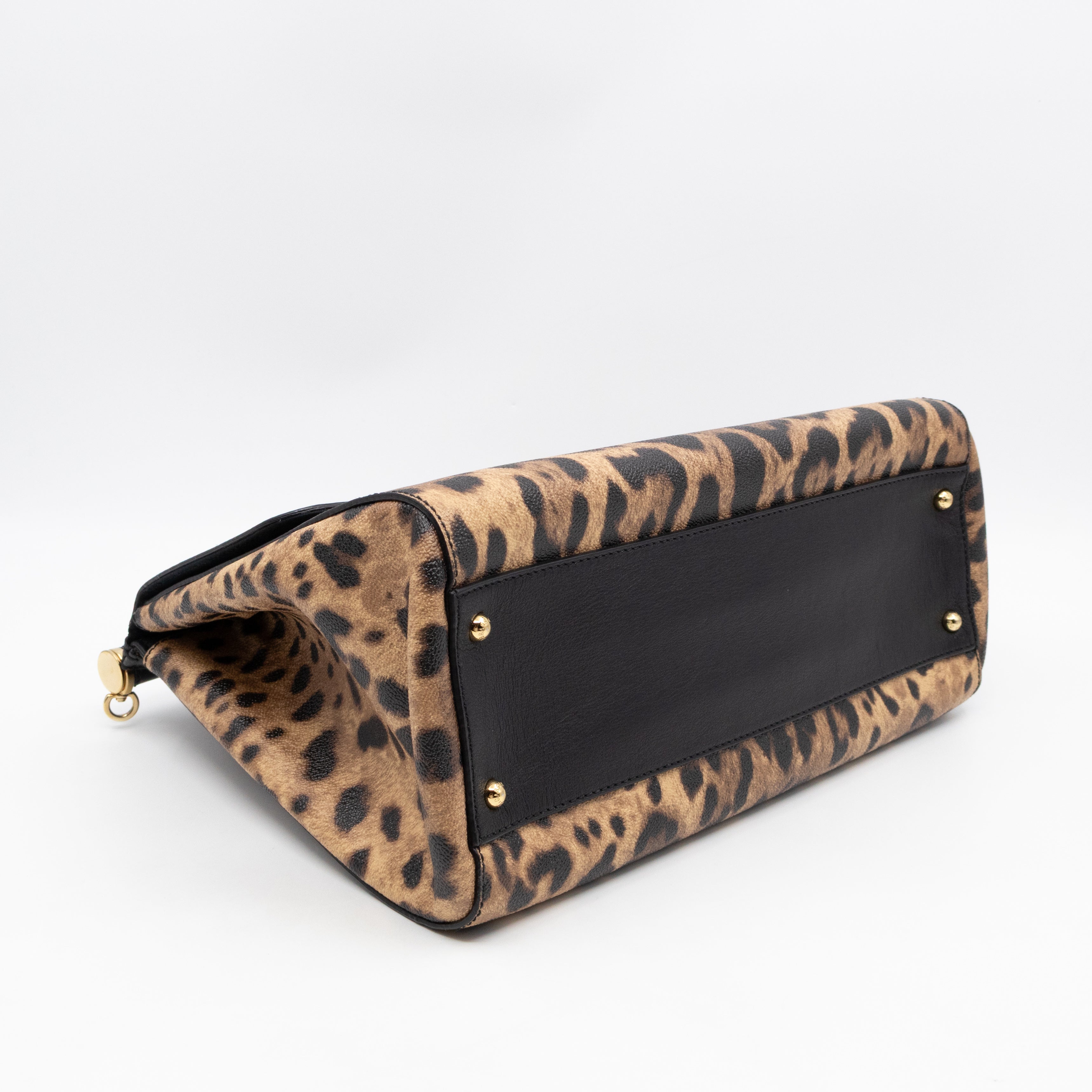 Sicily Large Leopard Dauphine Leather