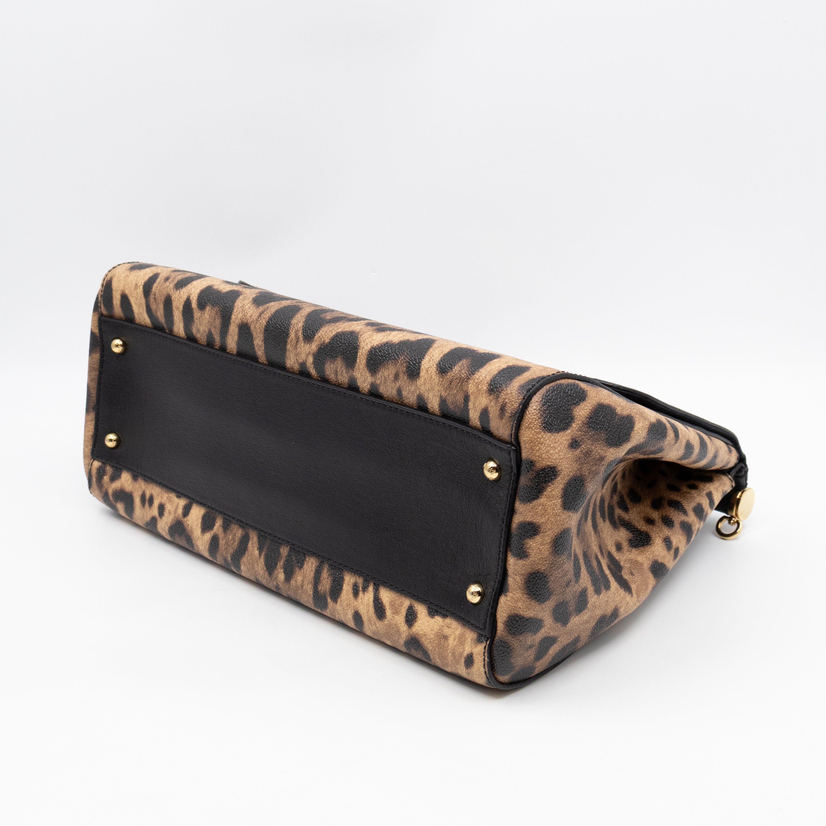 Sicily Large Leopard Dauphine Leather