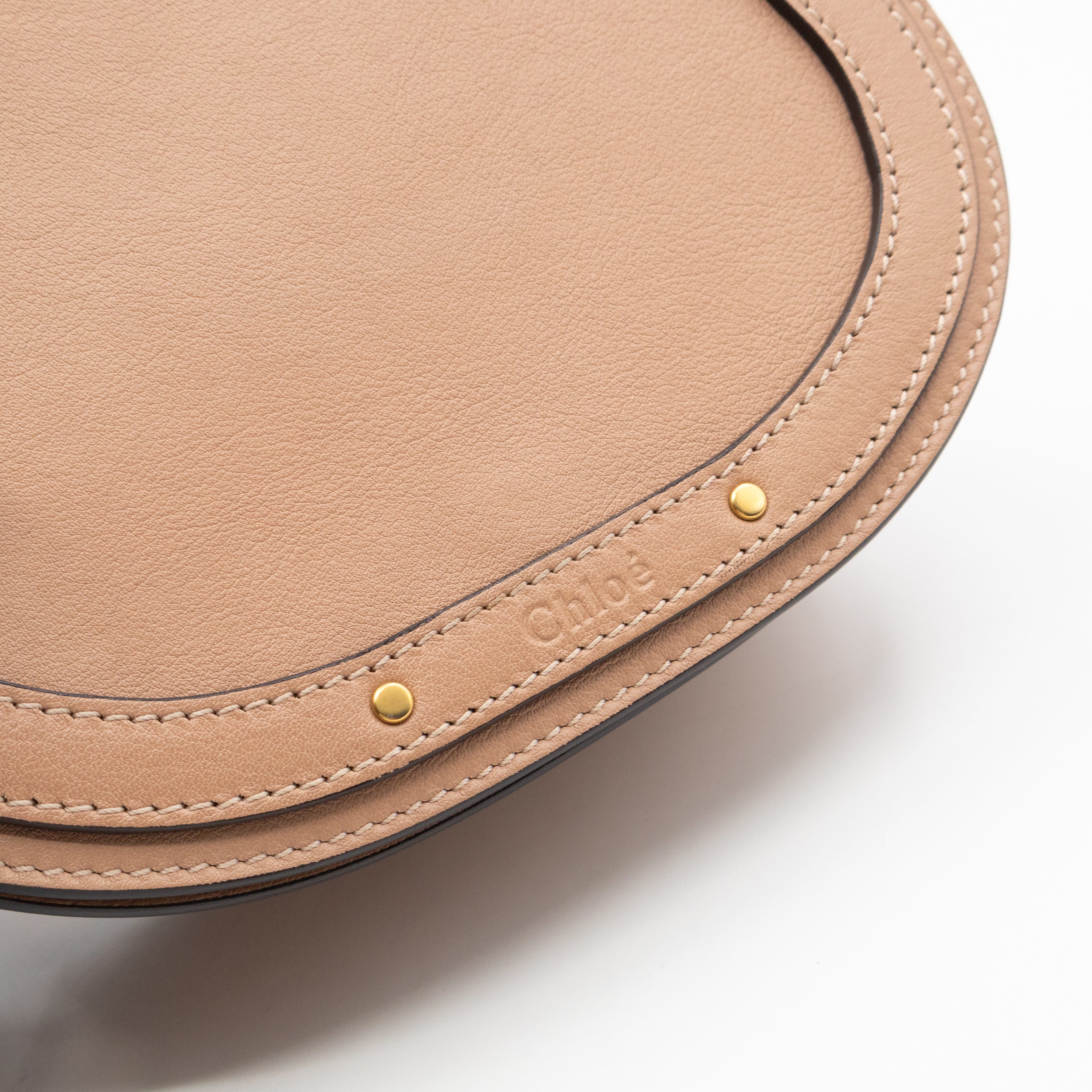 Small Nile Bracelet Bag Rose Beige Leather