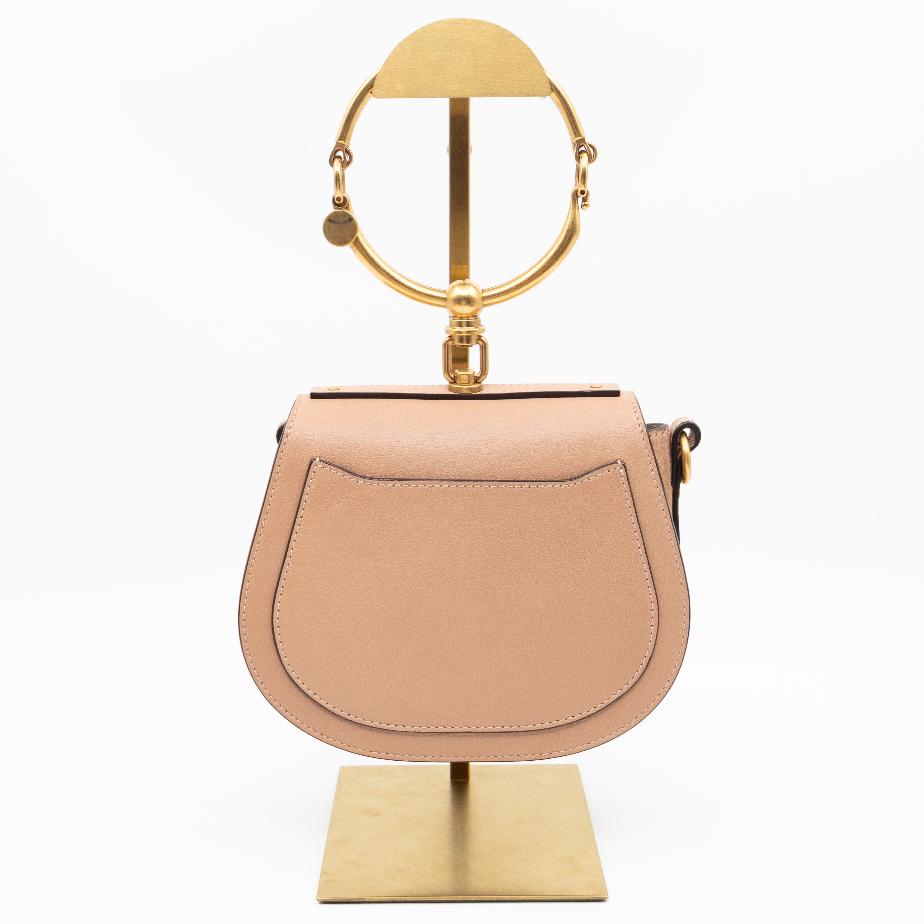 Small Nile Bracelet Bag Rose Beige Leather