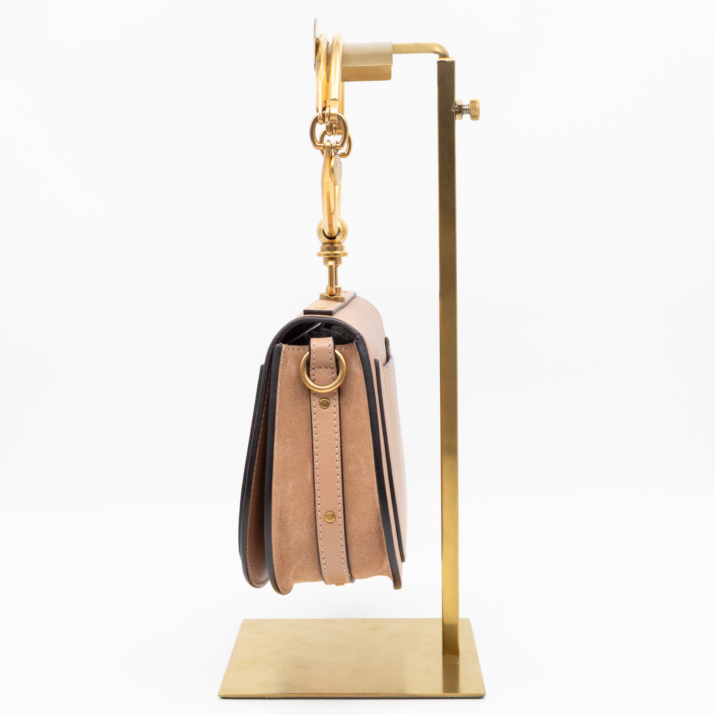 Small Nile Bracelet Bag Rose Beige Leather