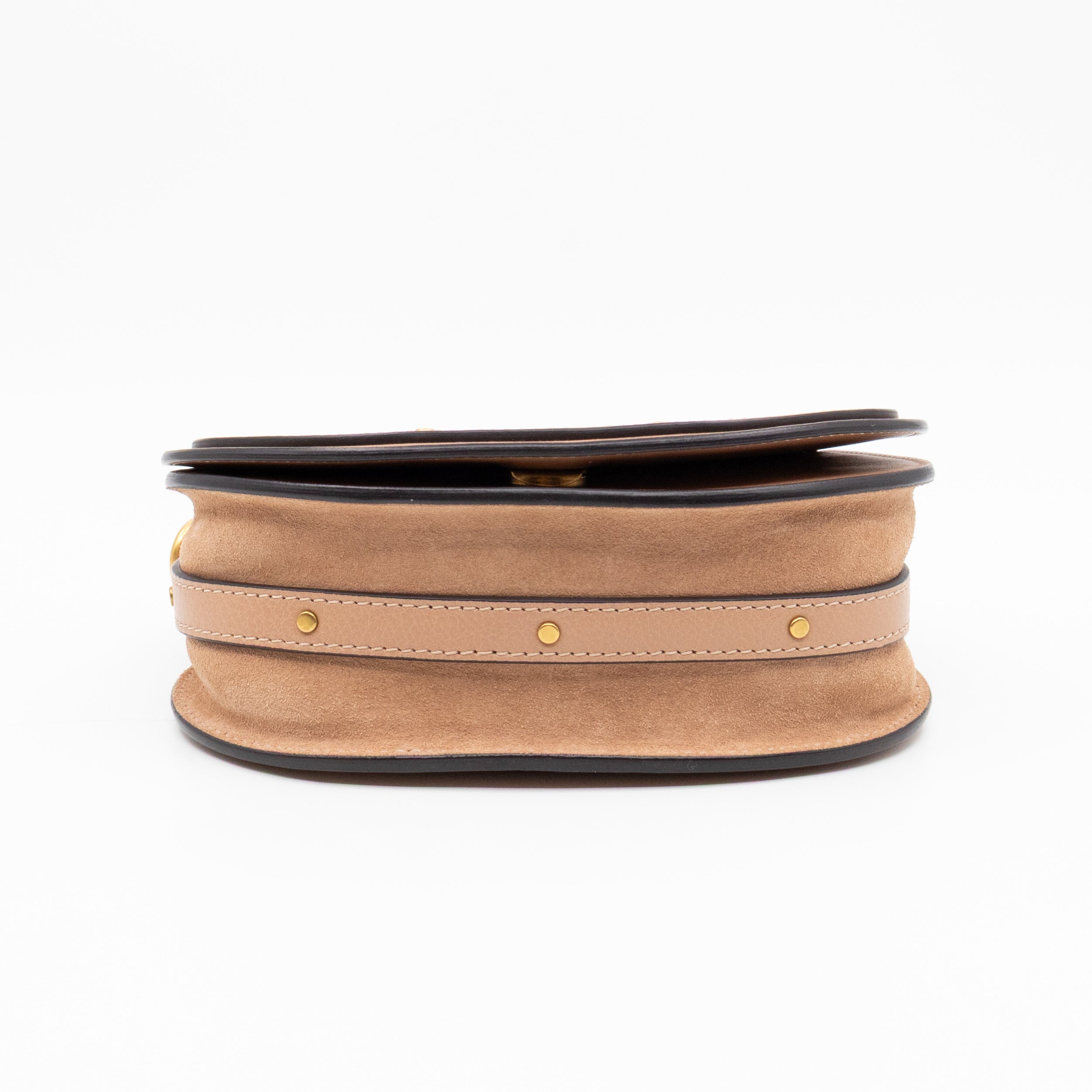 Small Nile Bracelet Bag Rose Beige Leather