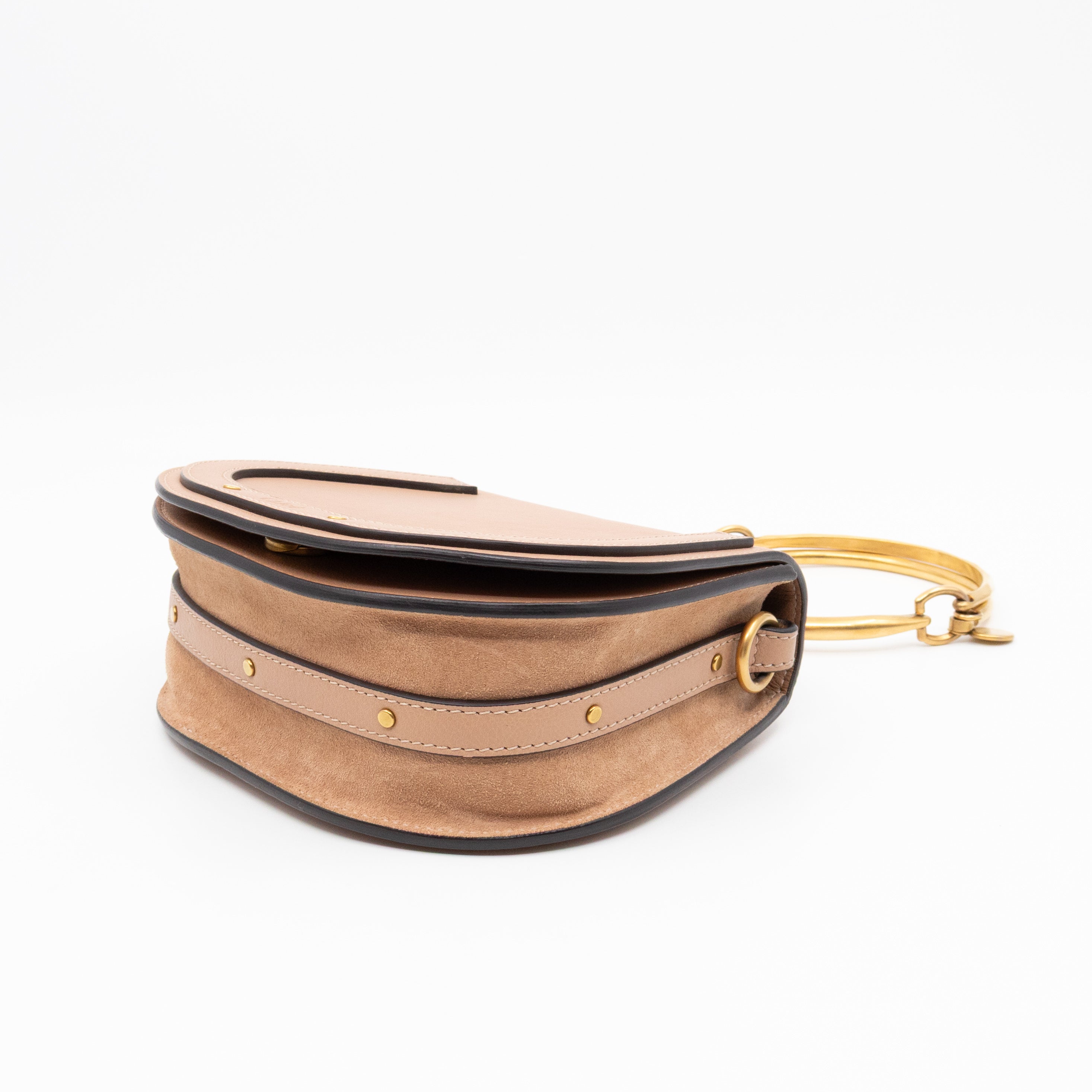 Small Nile Bracelet Bag Rose Beige Leather
