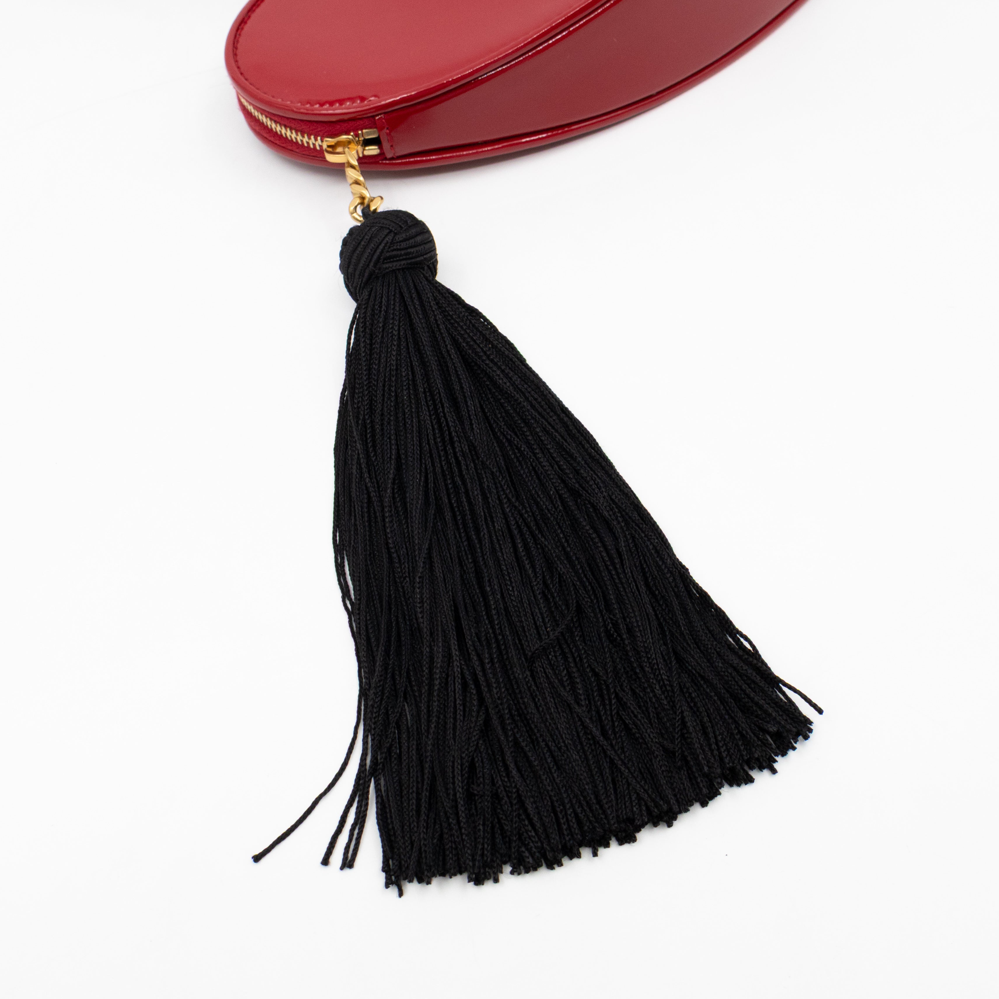 Sac Coeur Heart Clutch Red Patent Leather