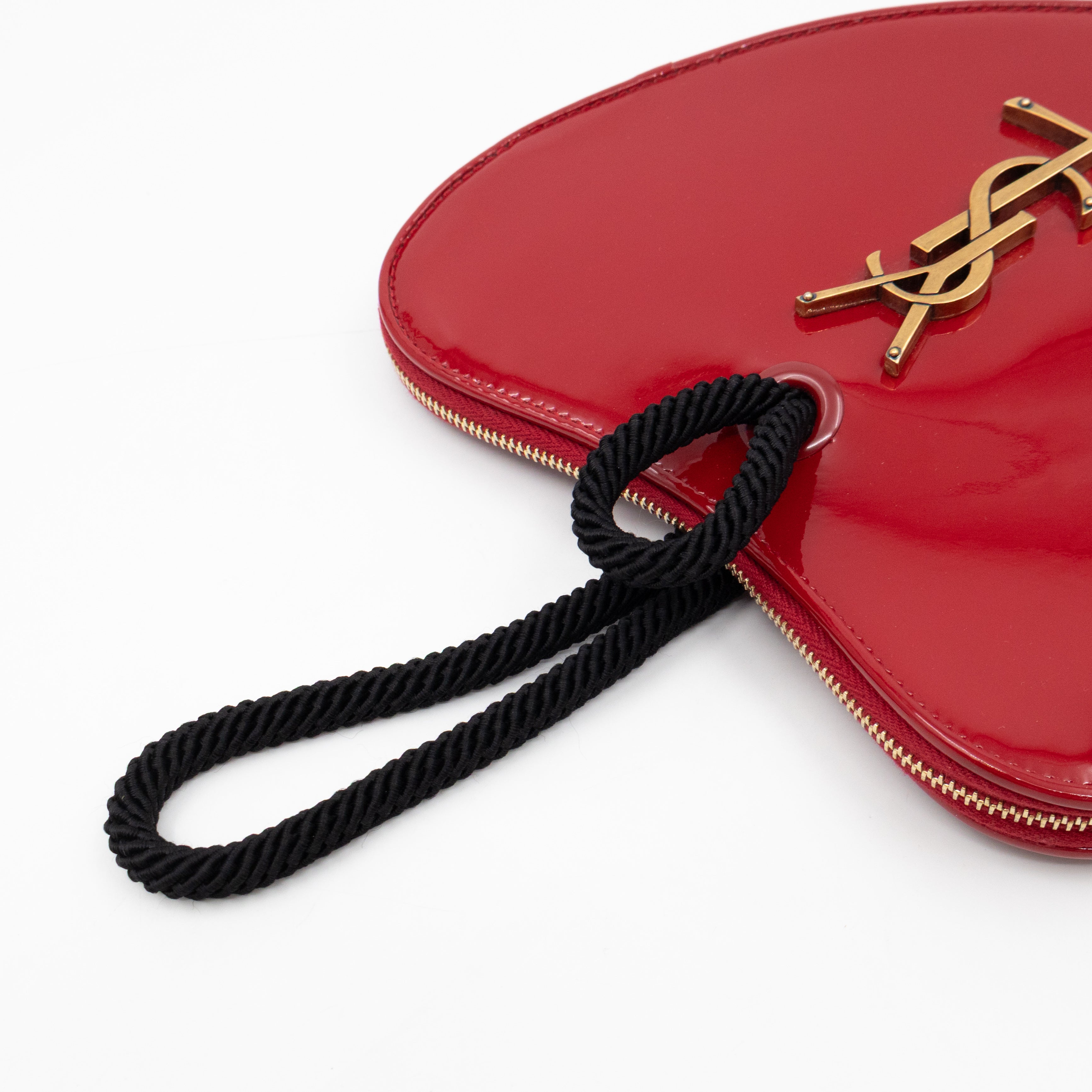 Sac Coeur Heart Clutch Red Patent Leather