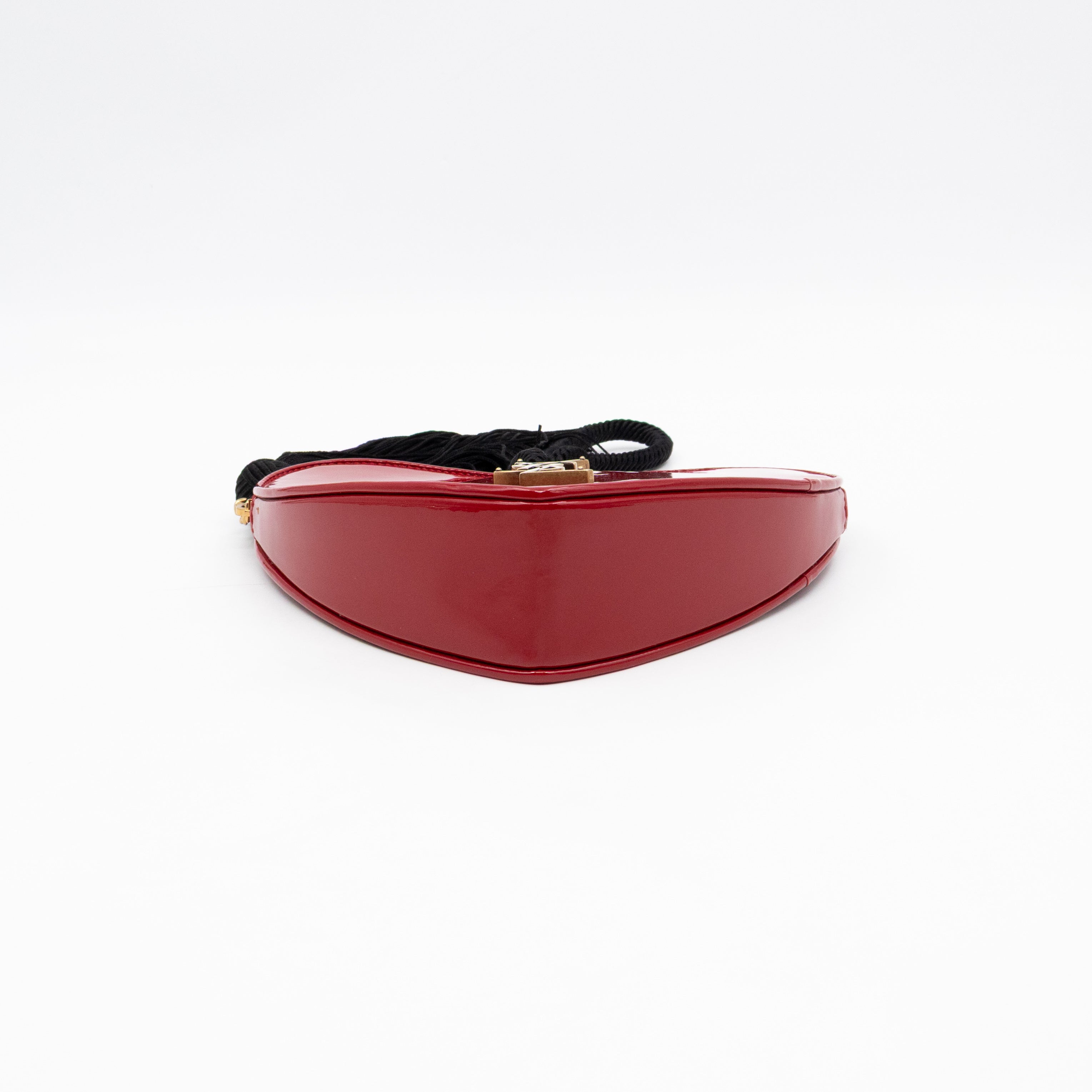 Sac Coeur Heart Clutch Red Patent Leather