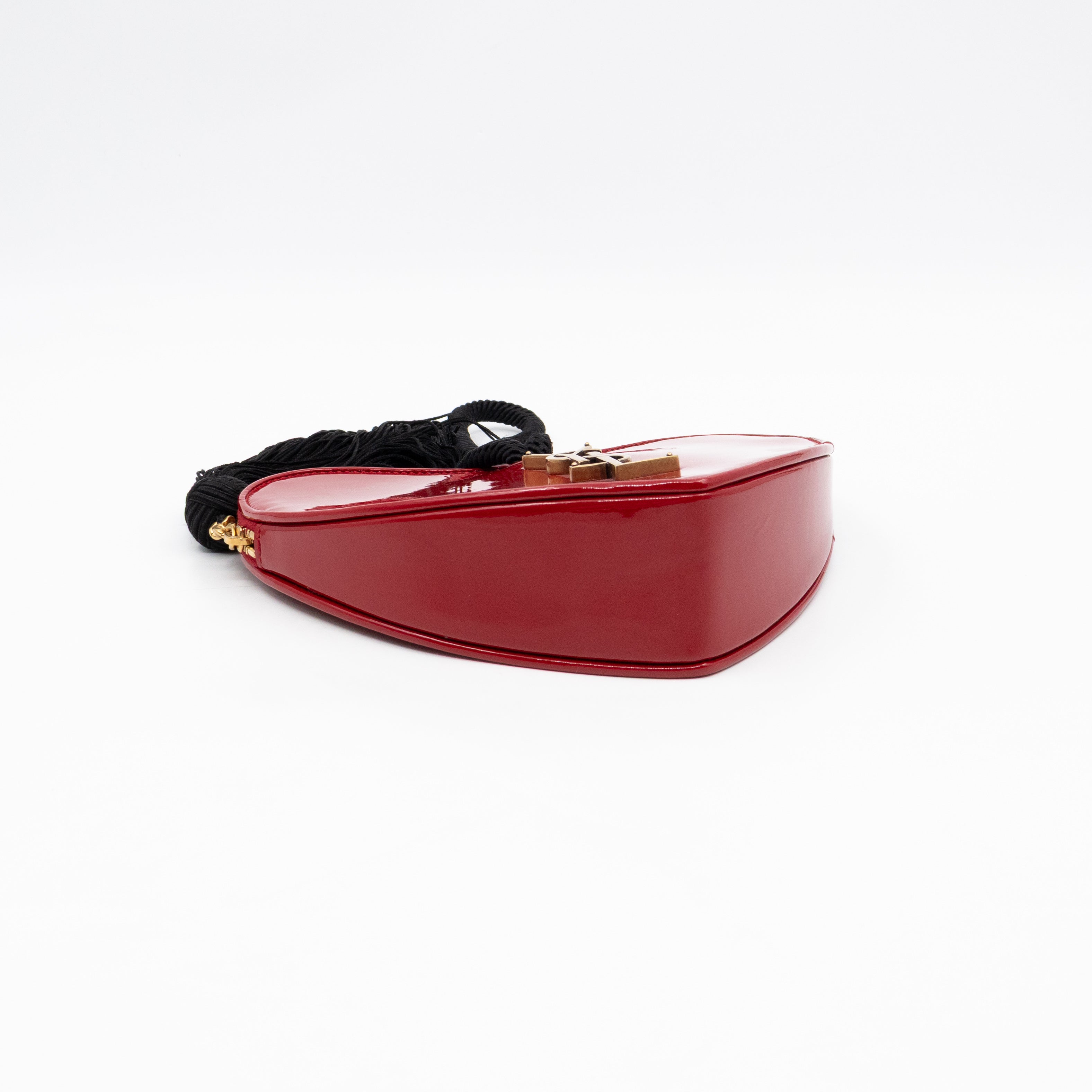 Sac Coeur Heart Clutch Red Patent Leather