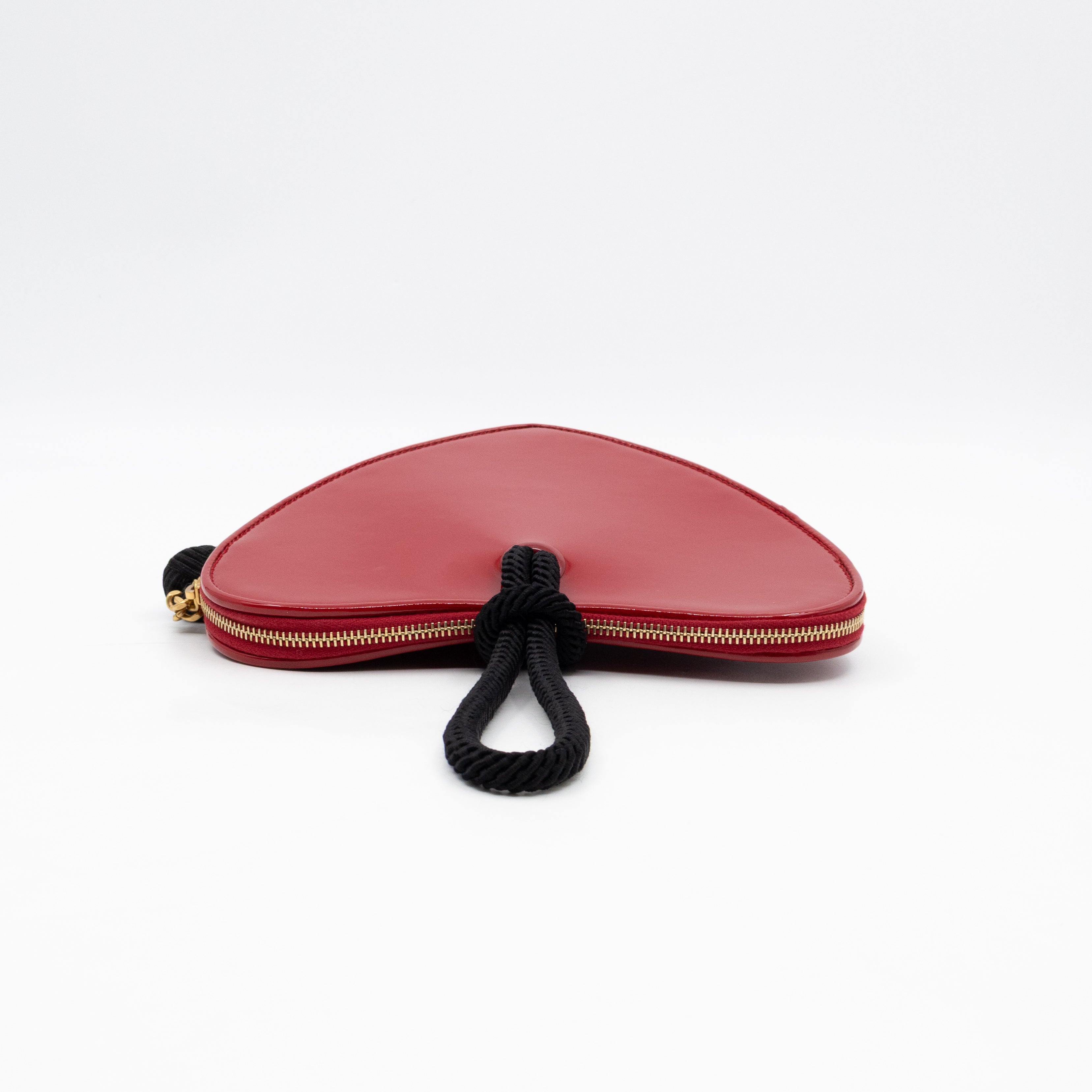 Sac Coeur Heart Clutch Red Patent Leather
