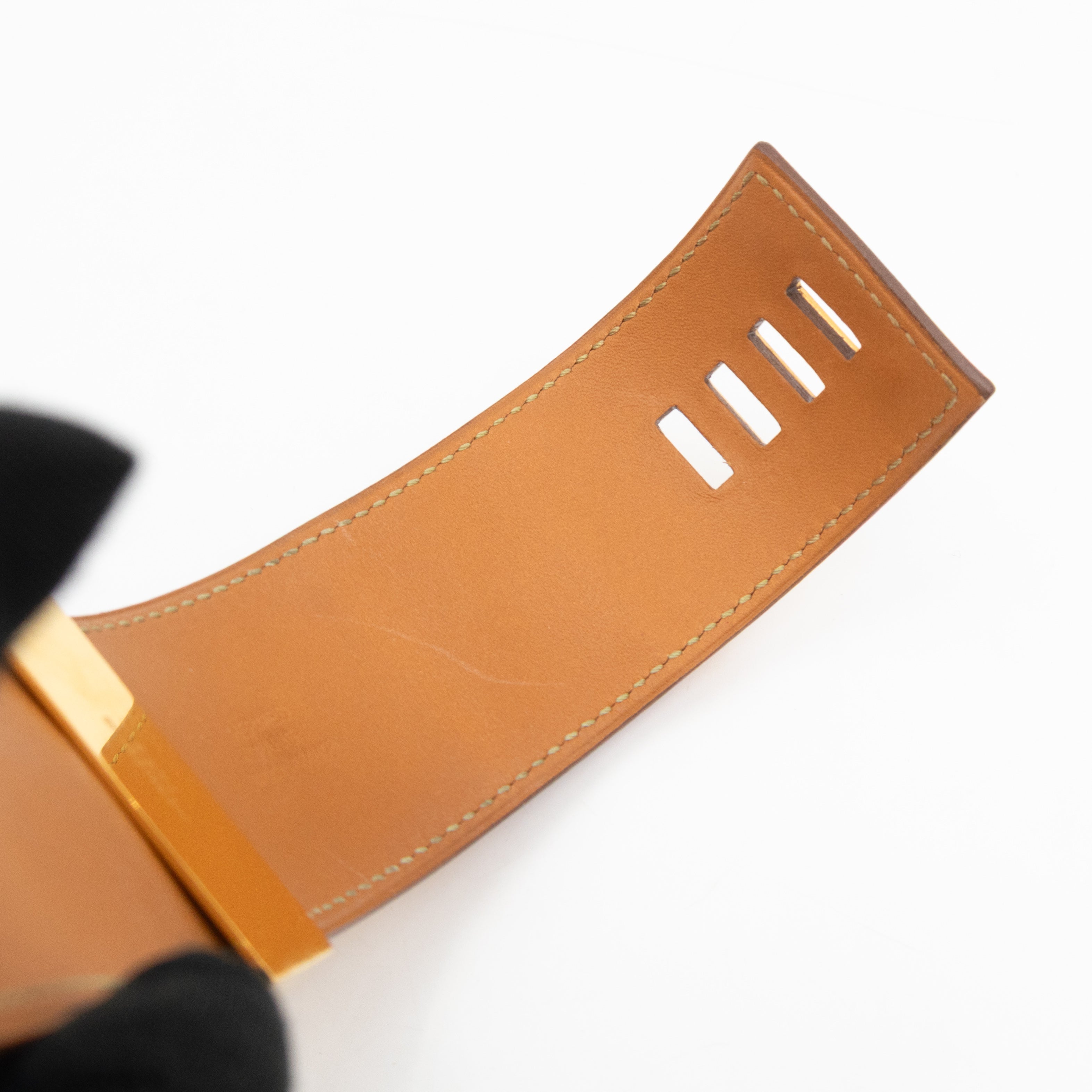 Collier de Chien Bracelet Gold & Red Leather