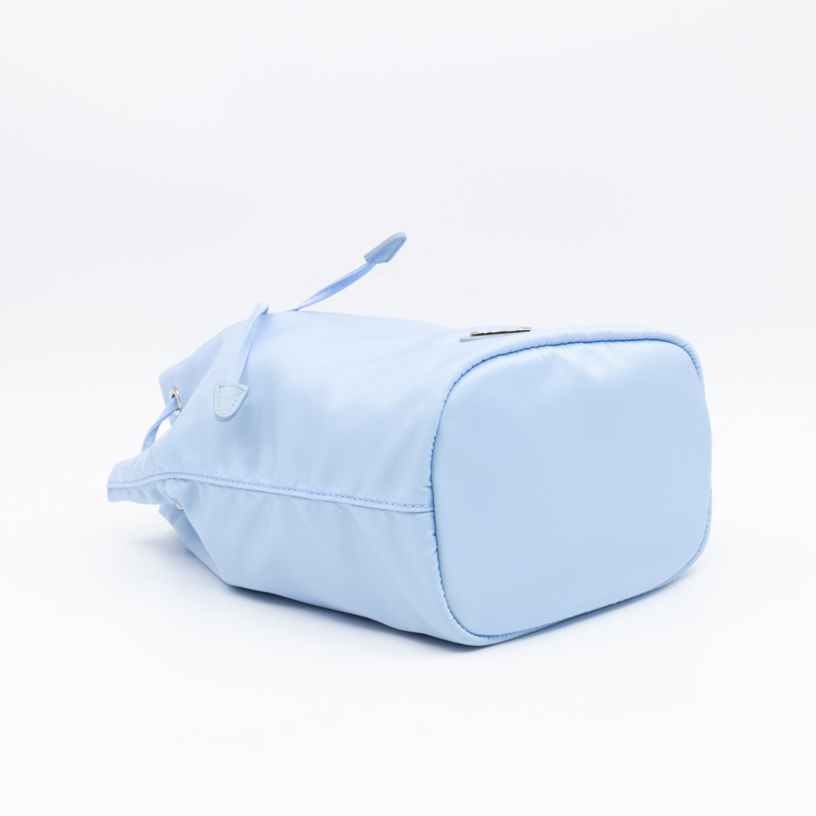 Re-Nylon Mini Pouch Light Blue Fabric