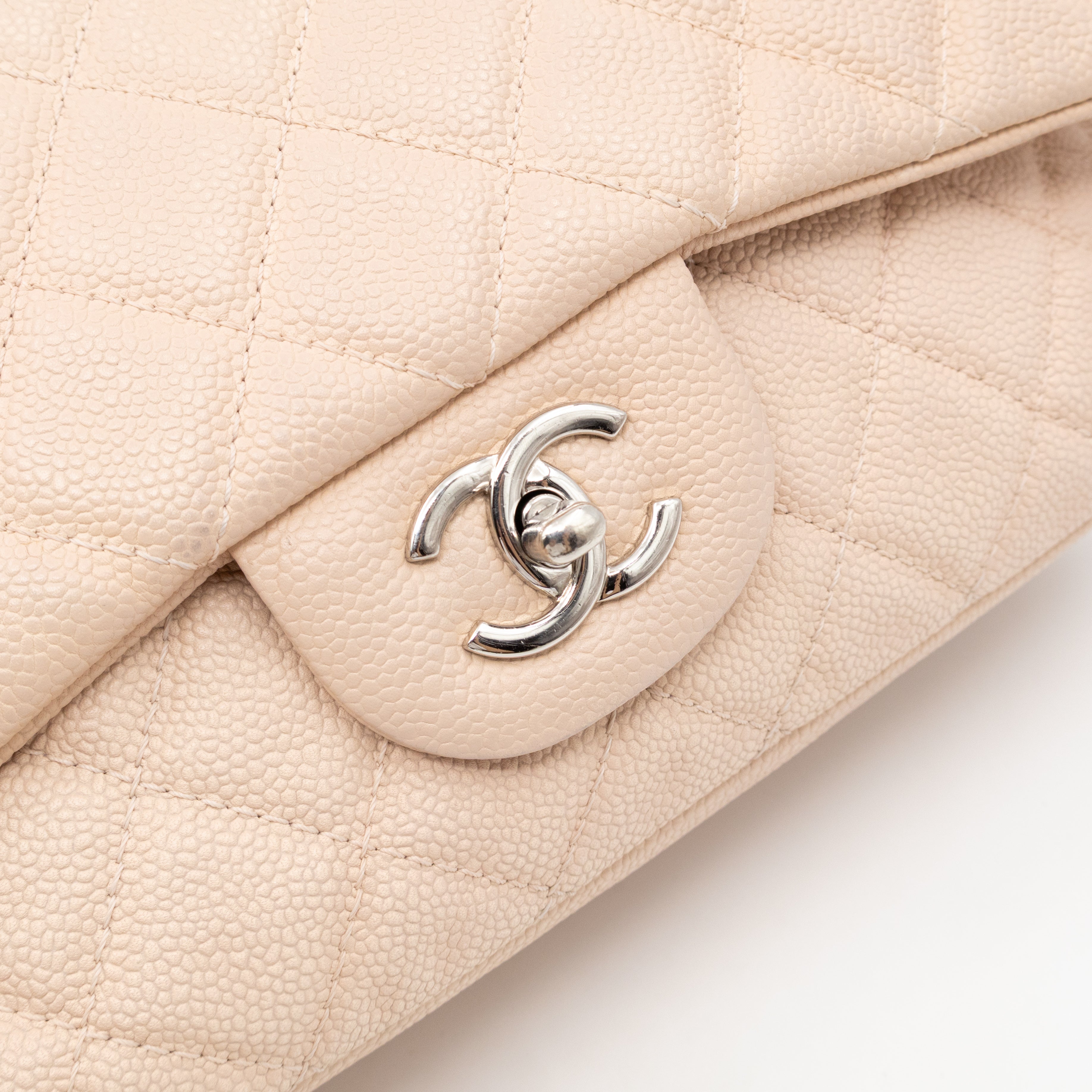 Casual Journey Flap Bag Beige Leather Silver
