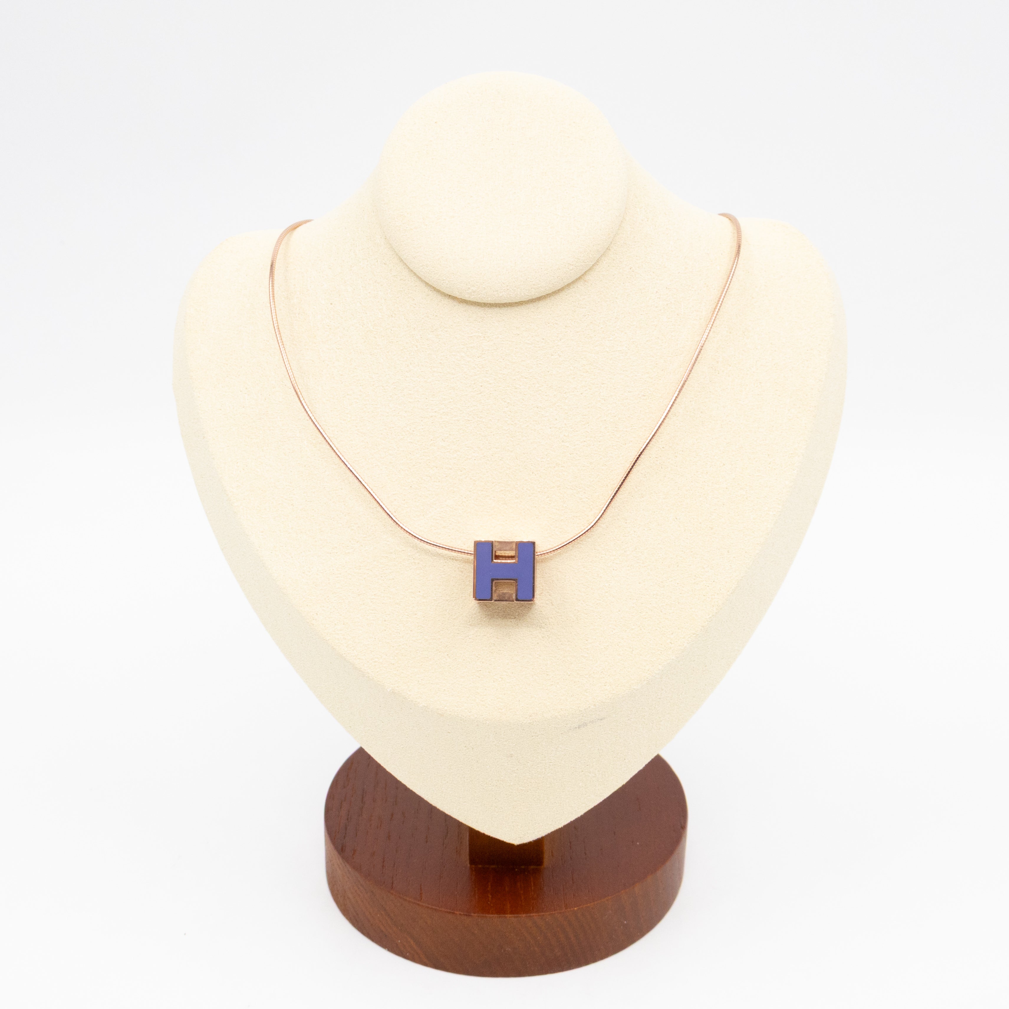 Cage d'H Pendant Necklace Parme Enamel