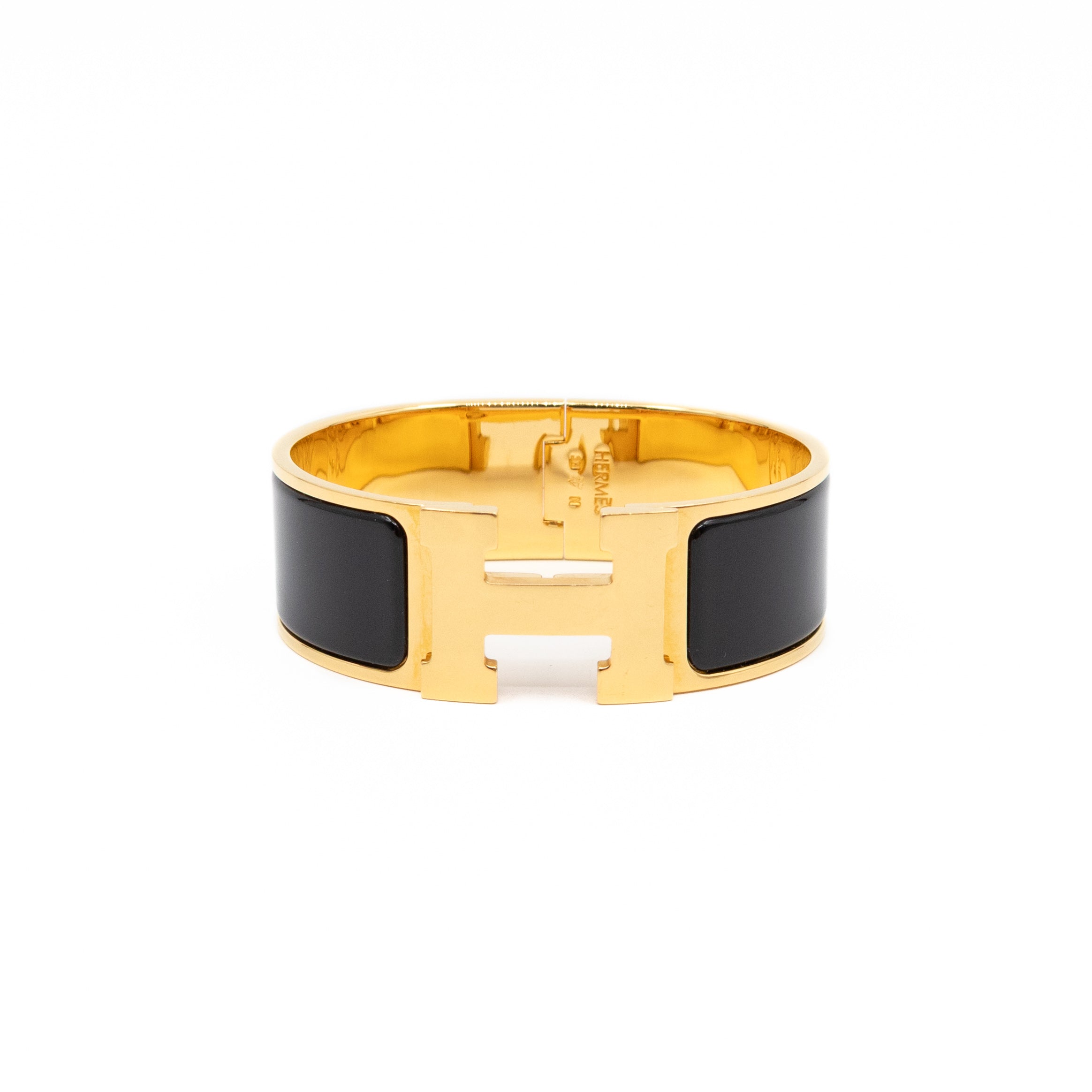 Clic Clac H Bracelet PM Black & Gold