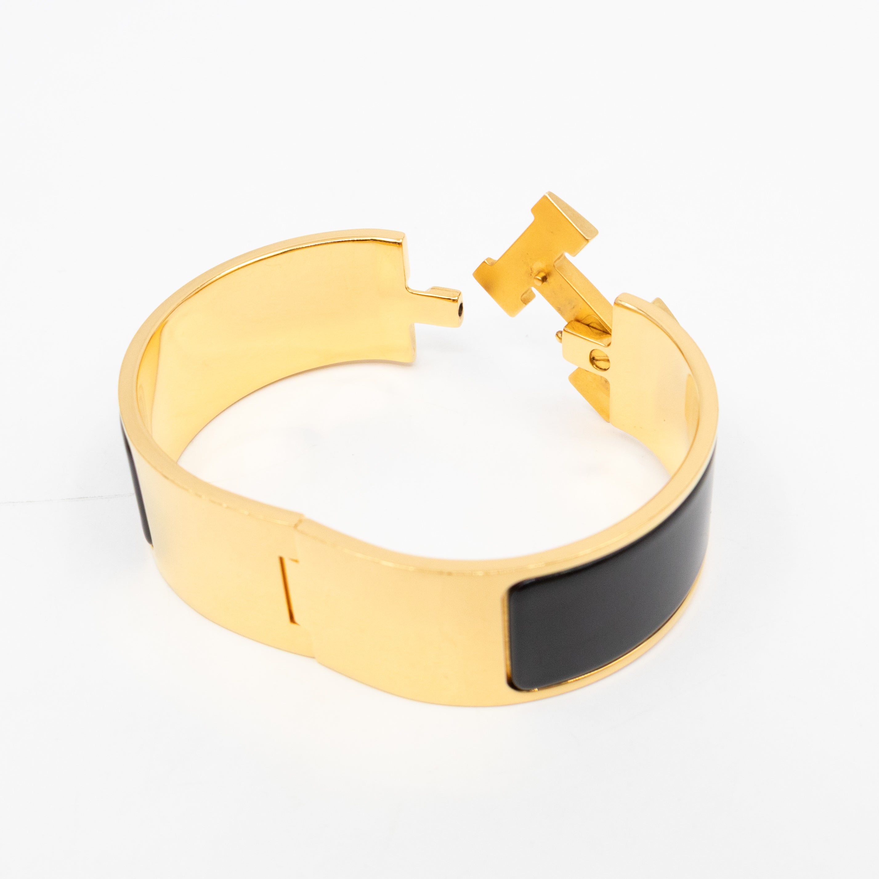 Clic Clac H Bracelet PM Black & Gold