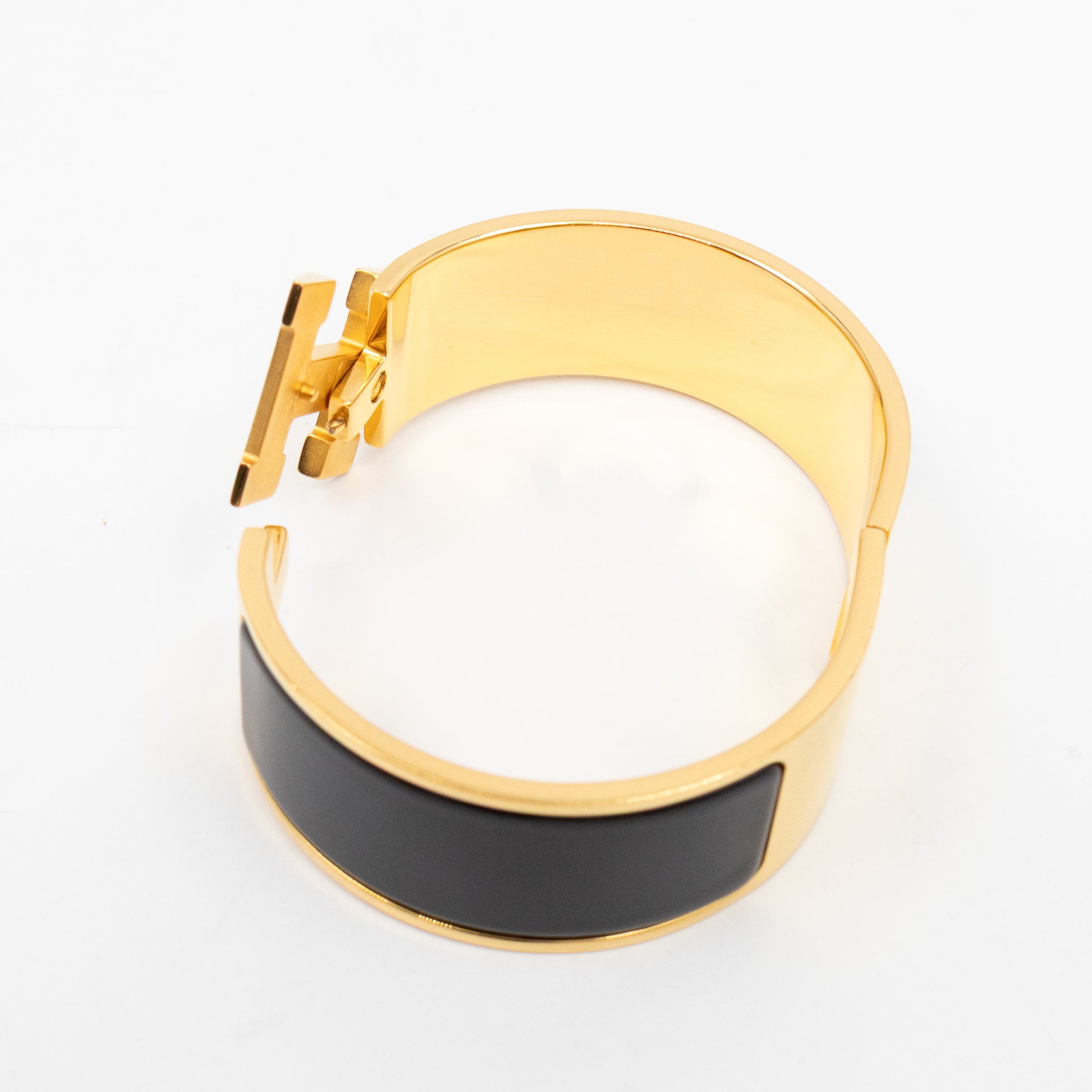 Clic Clac H Bracelet PM Black & Gold