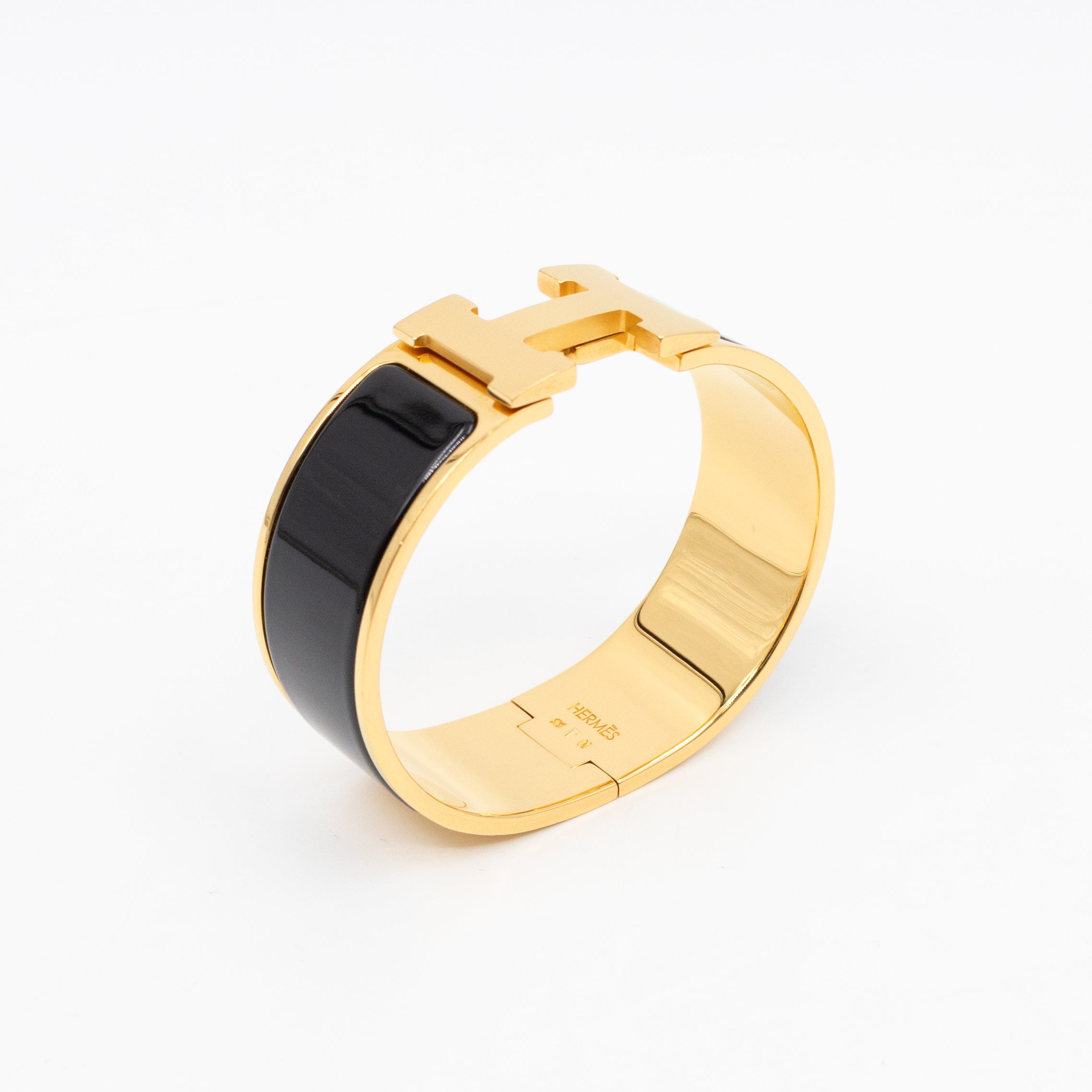 Clic Clac H Bracelet PM Black & Gold