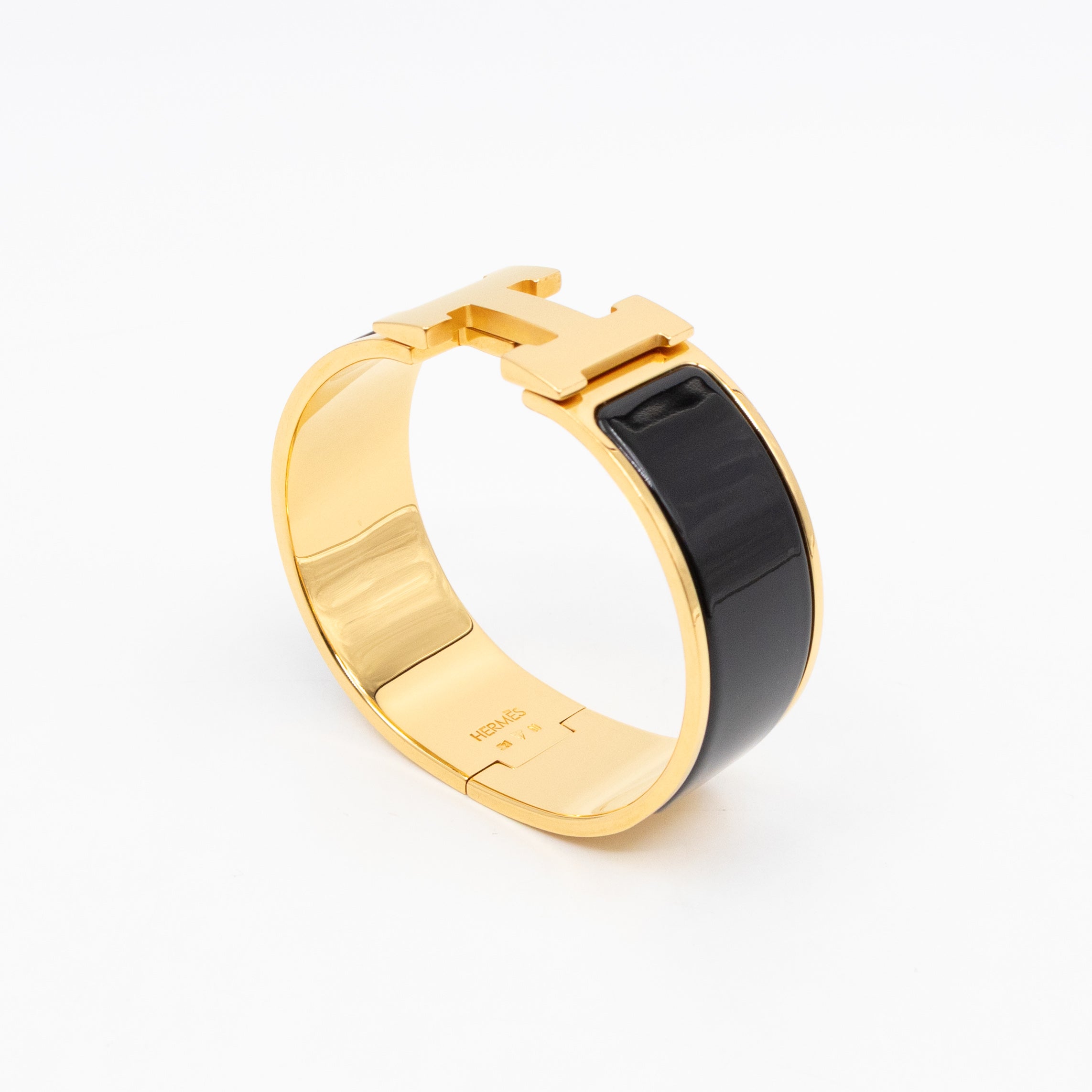 Clic Clac H Bracelet PM Black & Gold