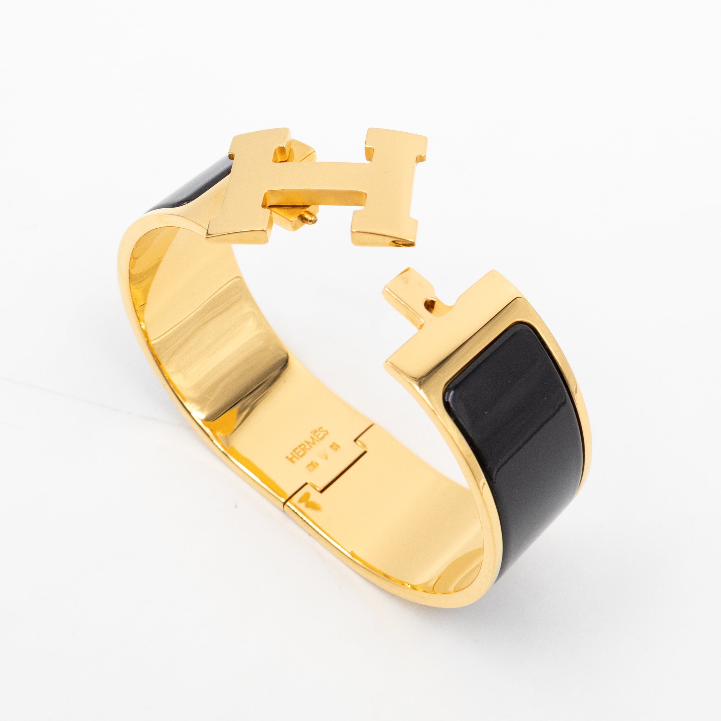 Clic Clac H Bracelet PM Black & Gold