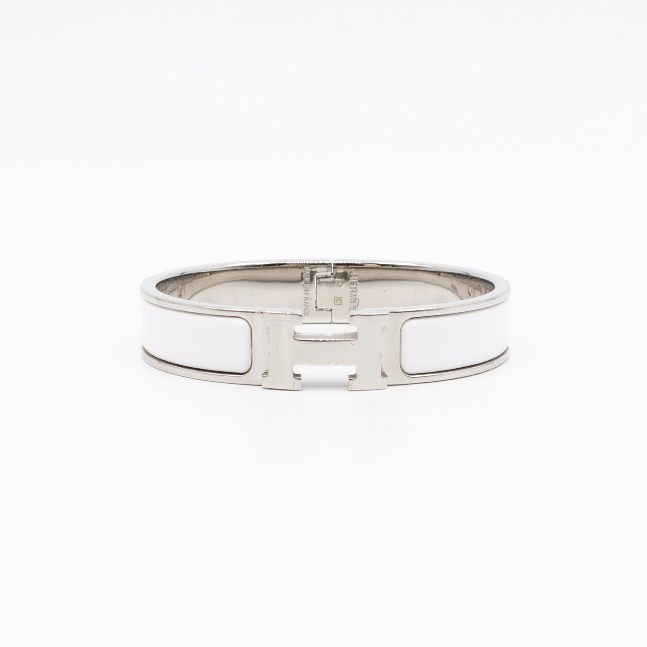 Clic H Bracelet PM White & Silver
