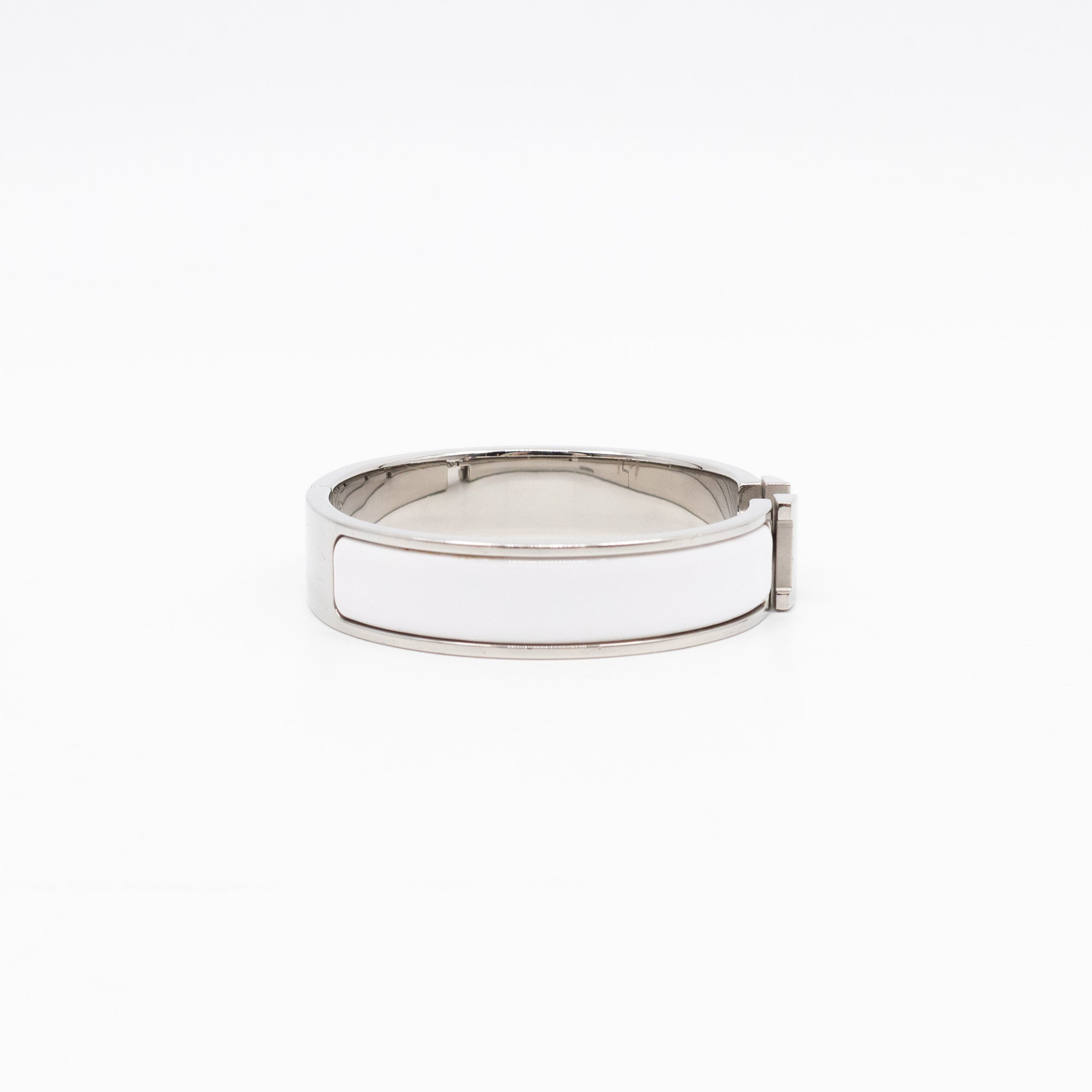 Clic H Bracelet PM White & Silver