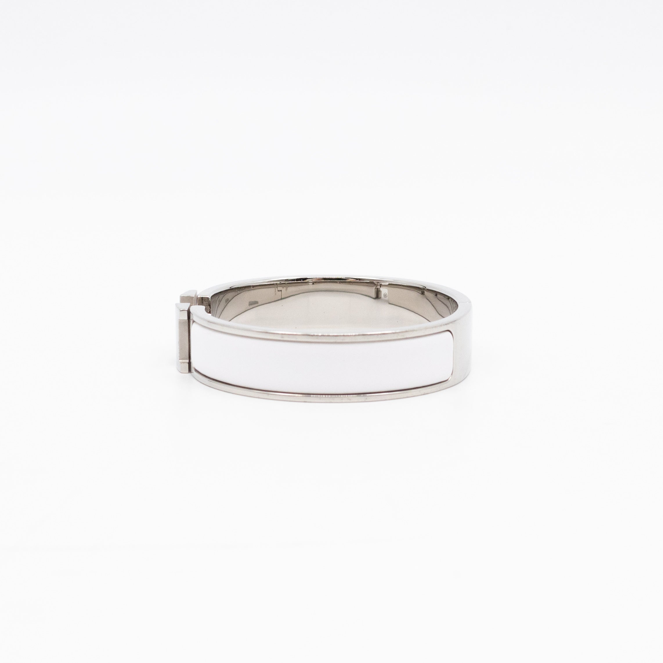 Clic H Bracelet PM White & Silver