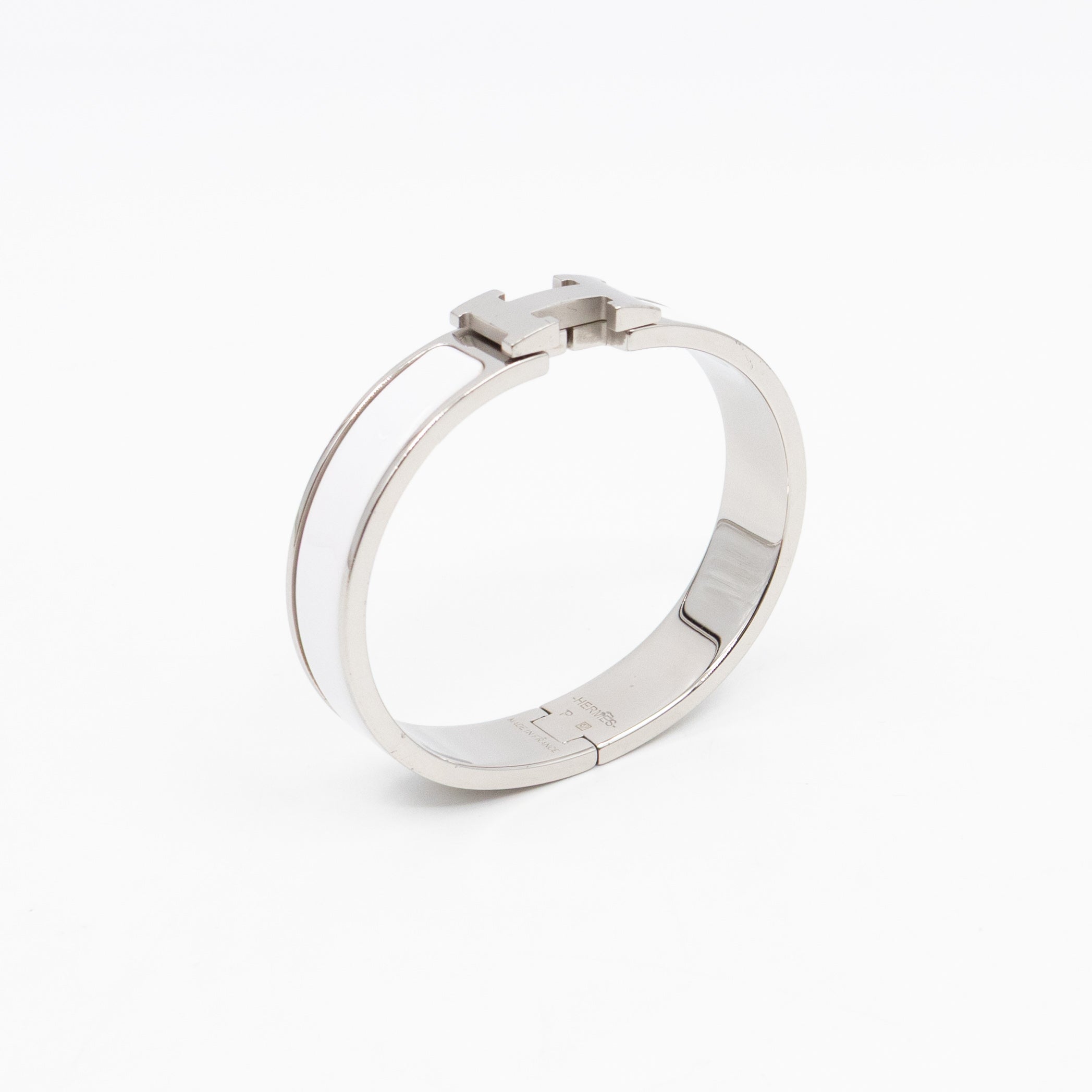 Clic H Bracelet PM White & Silver