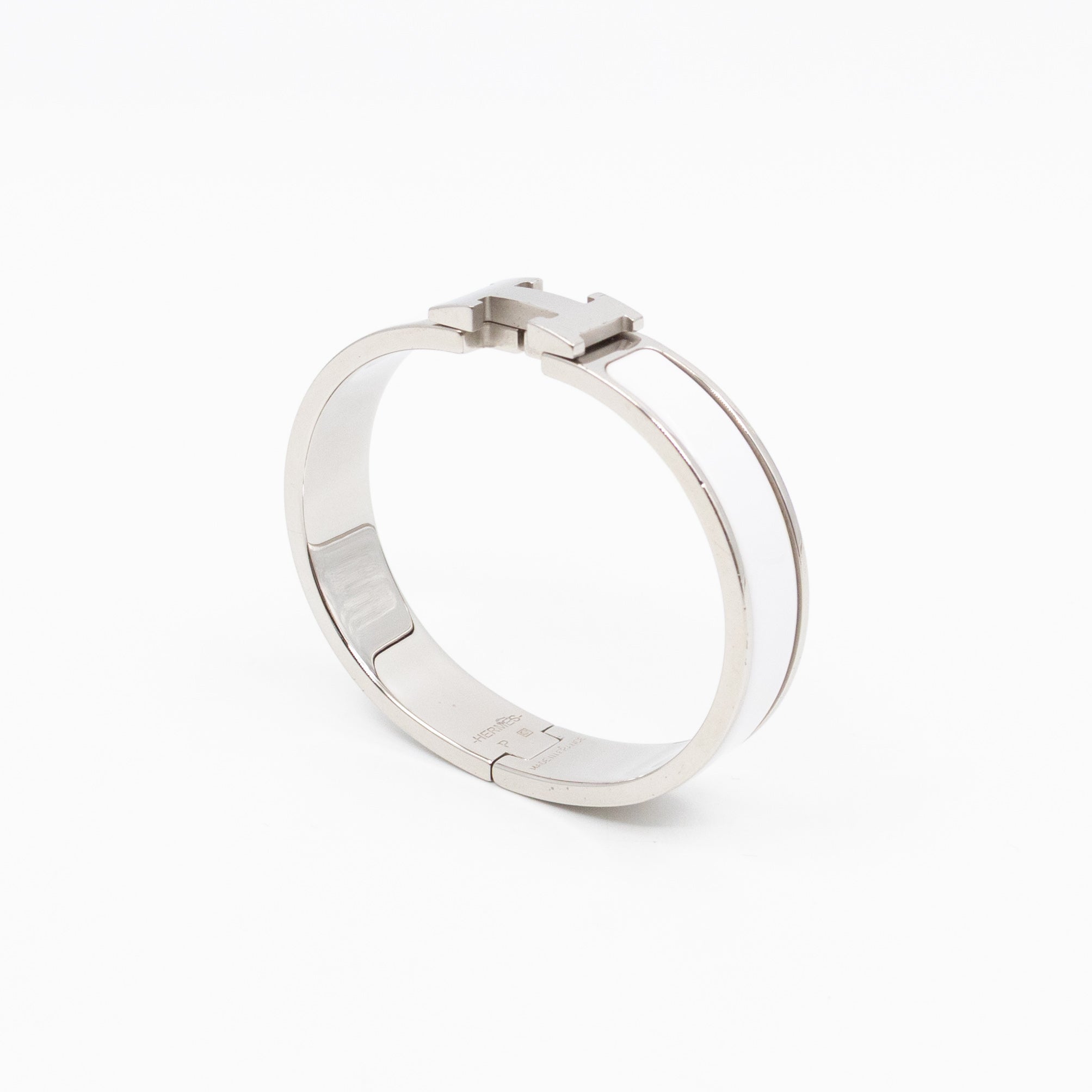Clic H Bracelet PM White & Silver