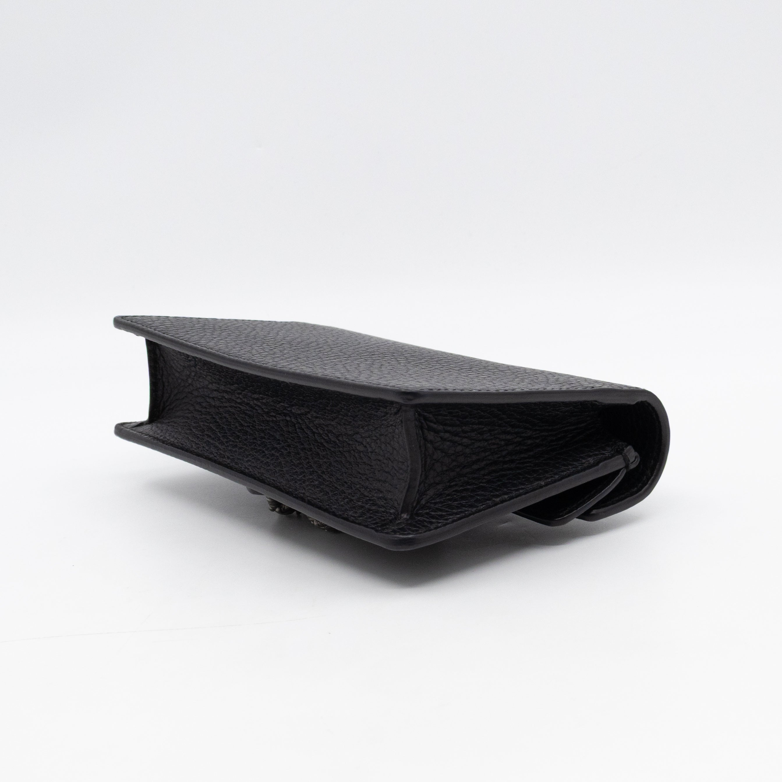 Dionysus Super Mini Black Leather