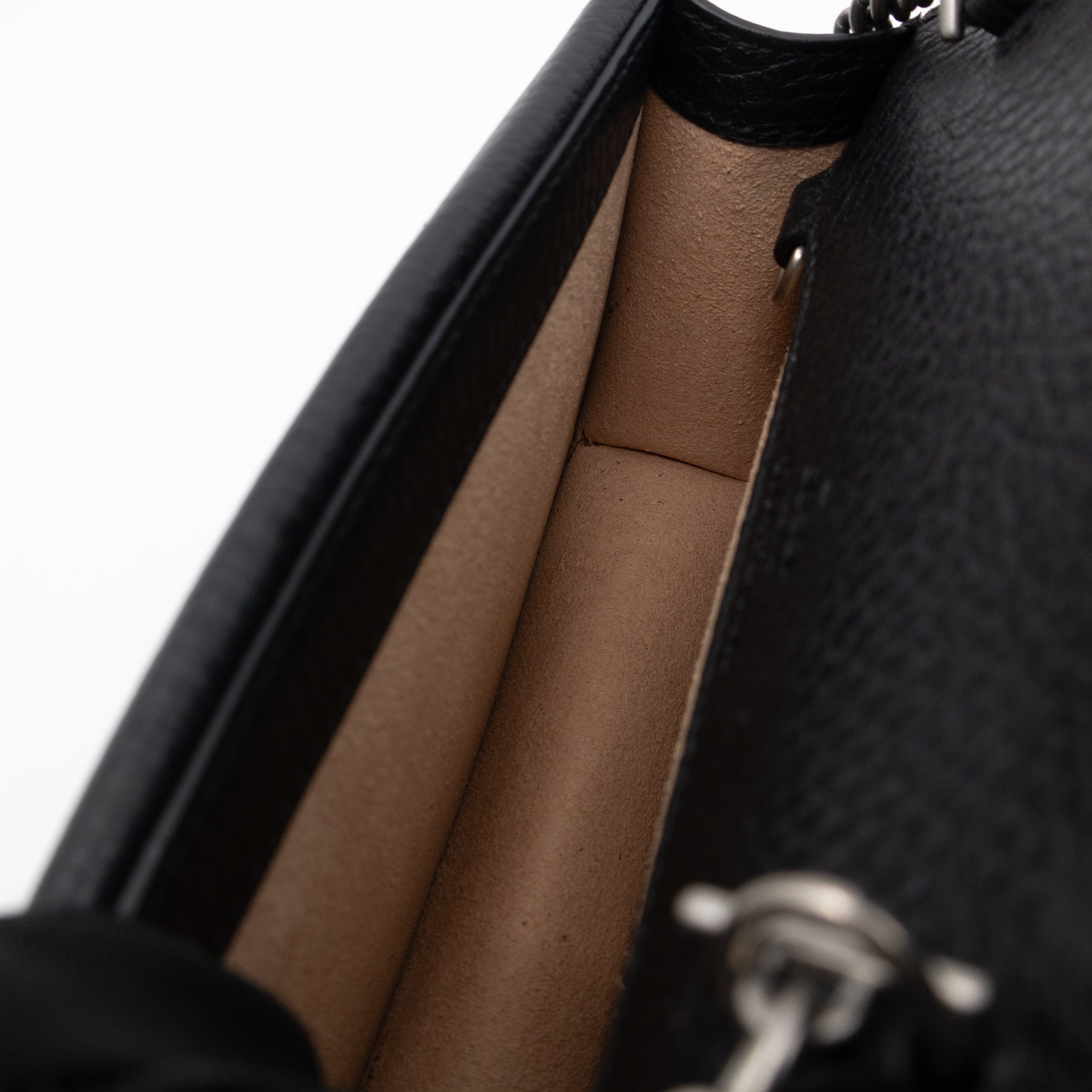 Dionysus Super Mini Black Leather