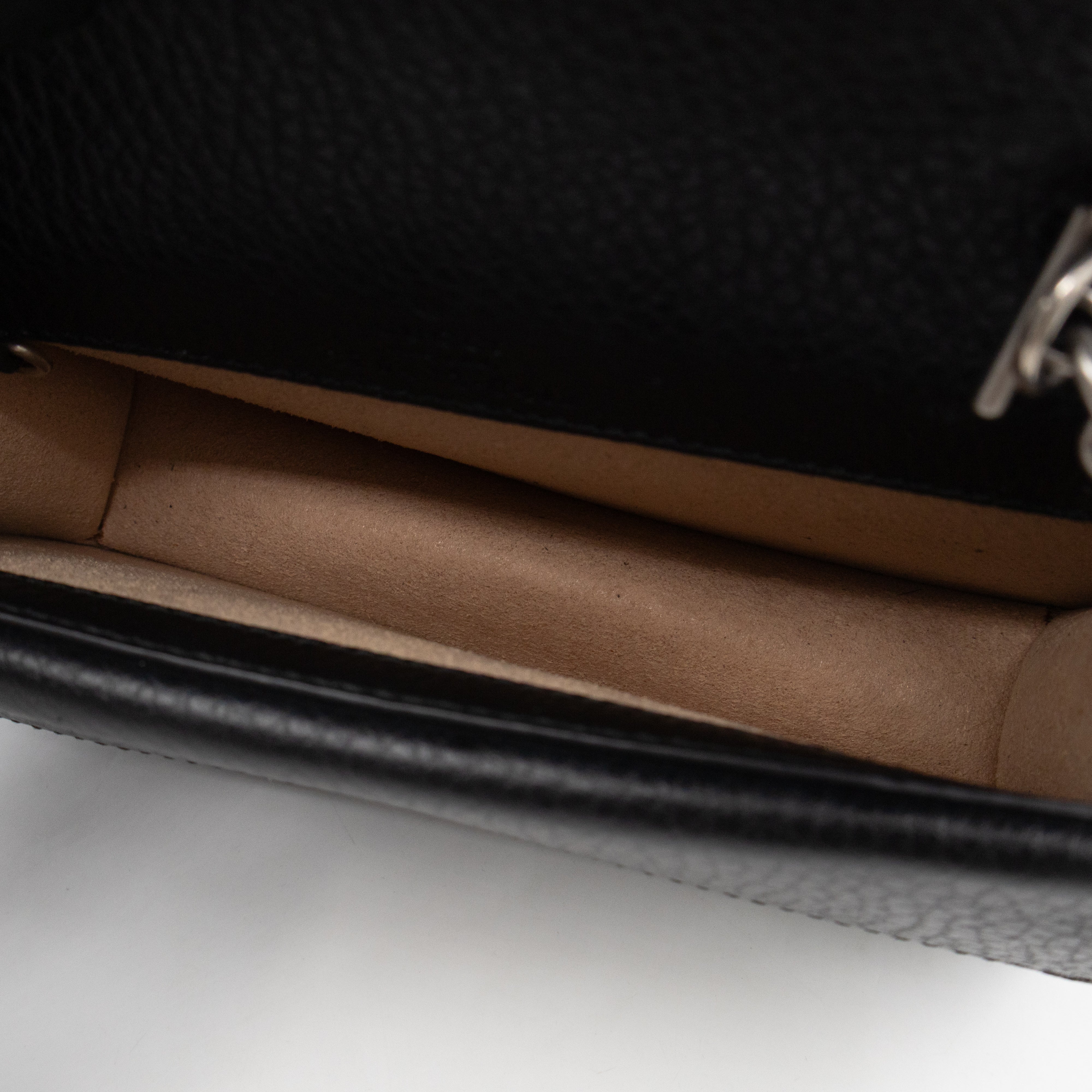 Dionysus Super Mini Black Leather