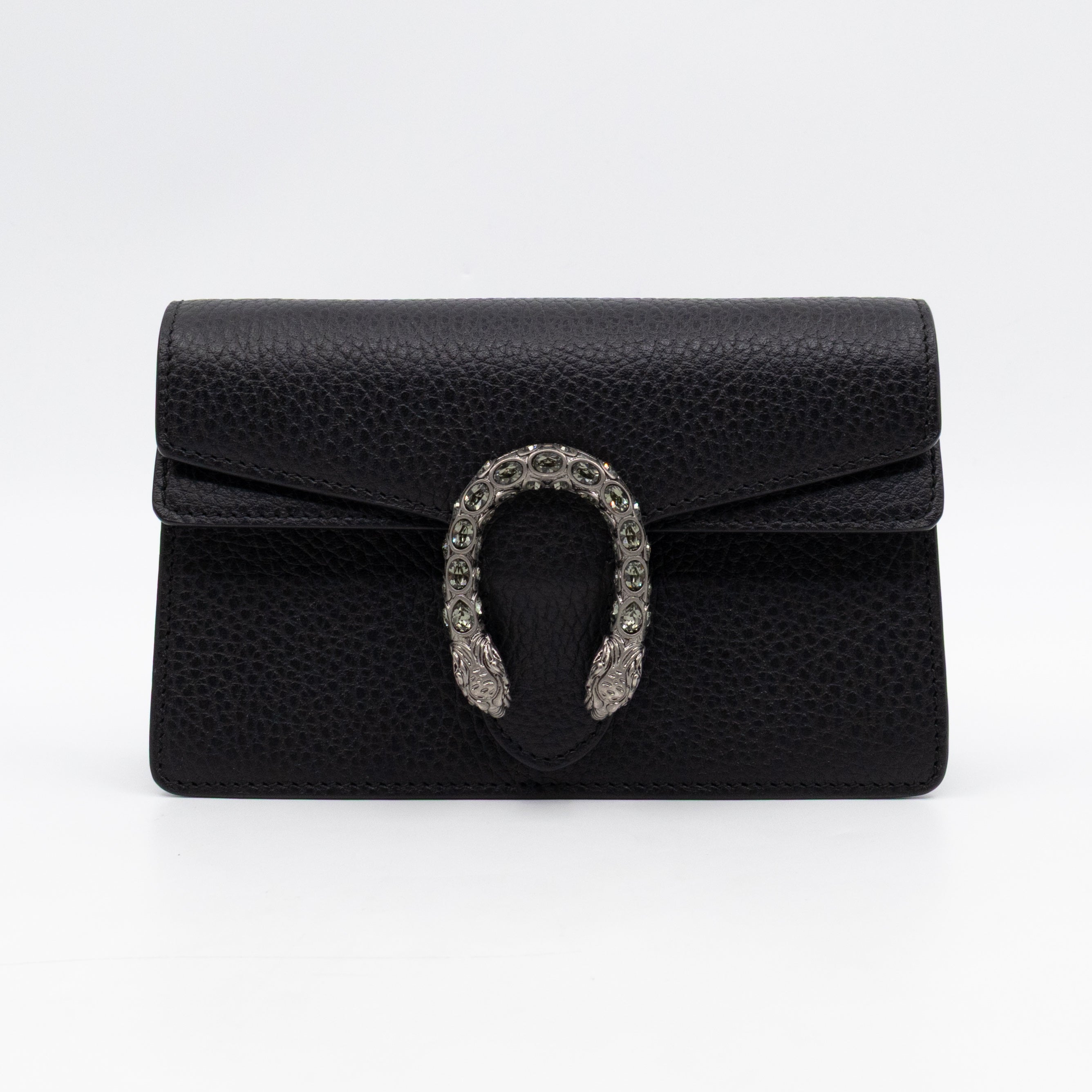 Dionysus Super Mini Black Leather