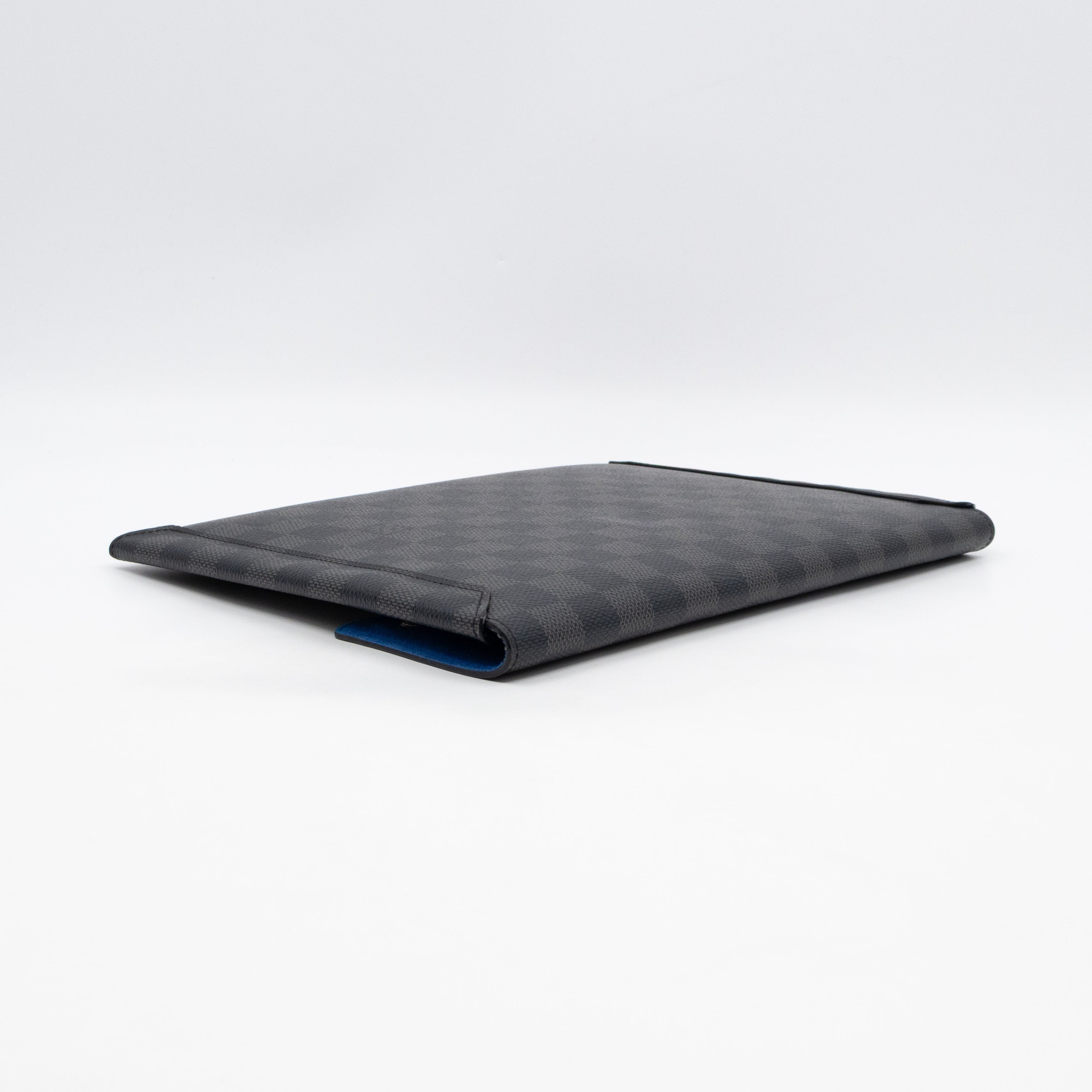 Alpha Triple Pouch Large Damier Graphite