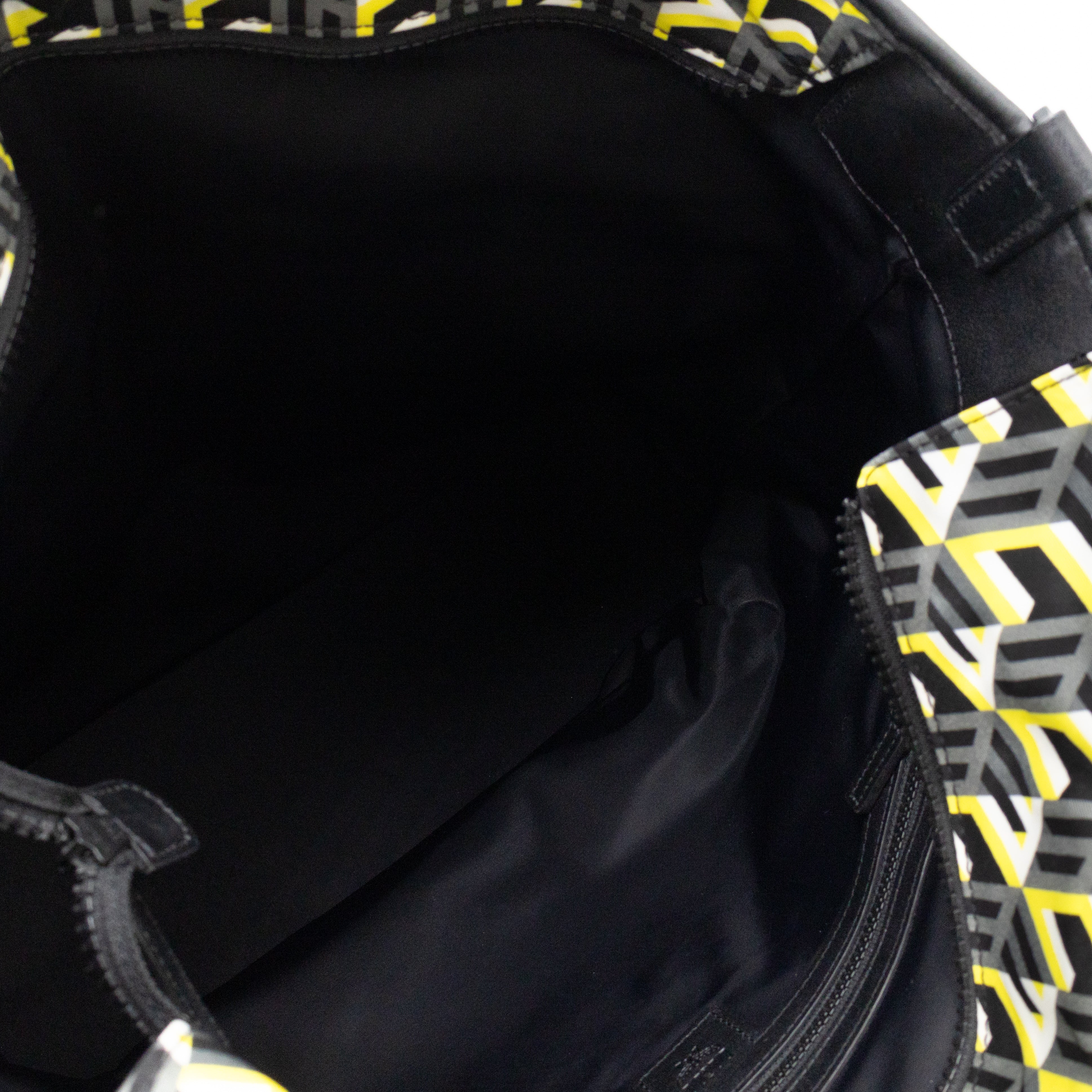 Cubic Logo Tote Bag Yellow Nylon