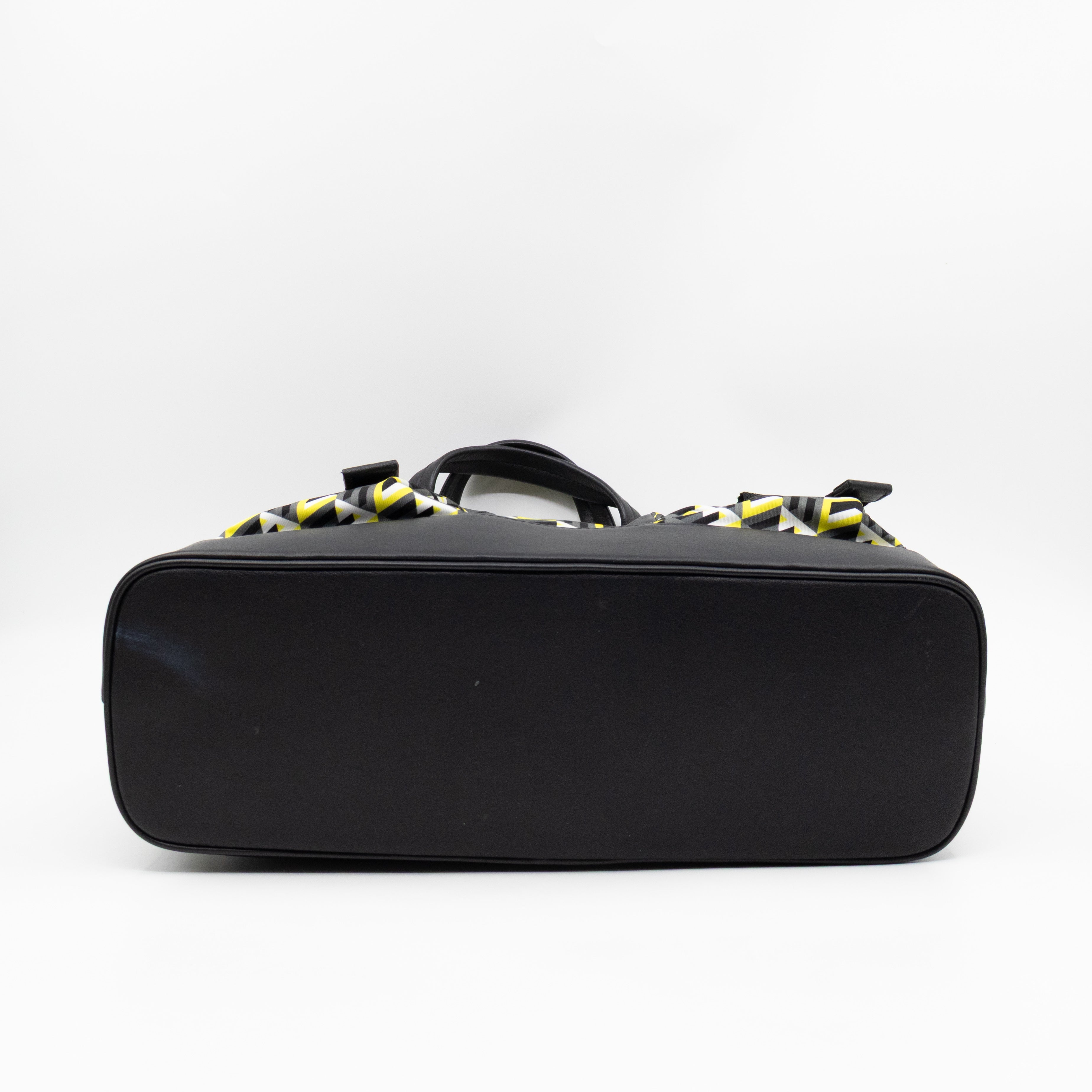 Cubic Logo Tote Bag Yellow Nylon