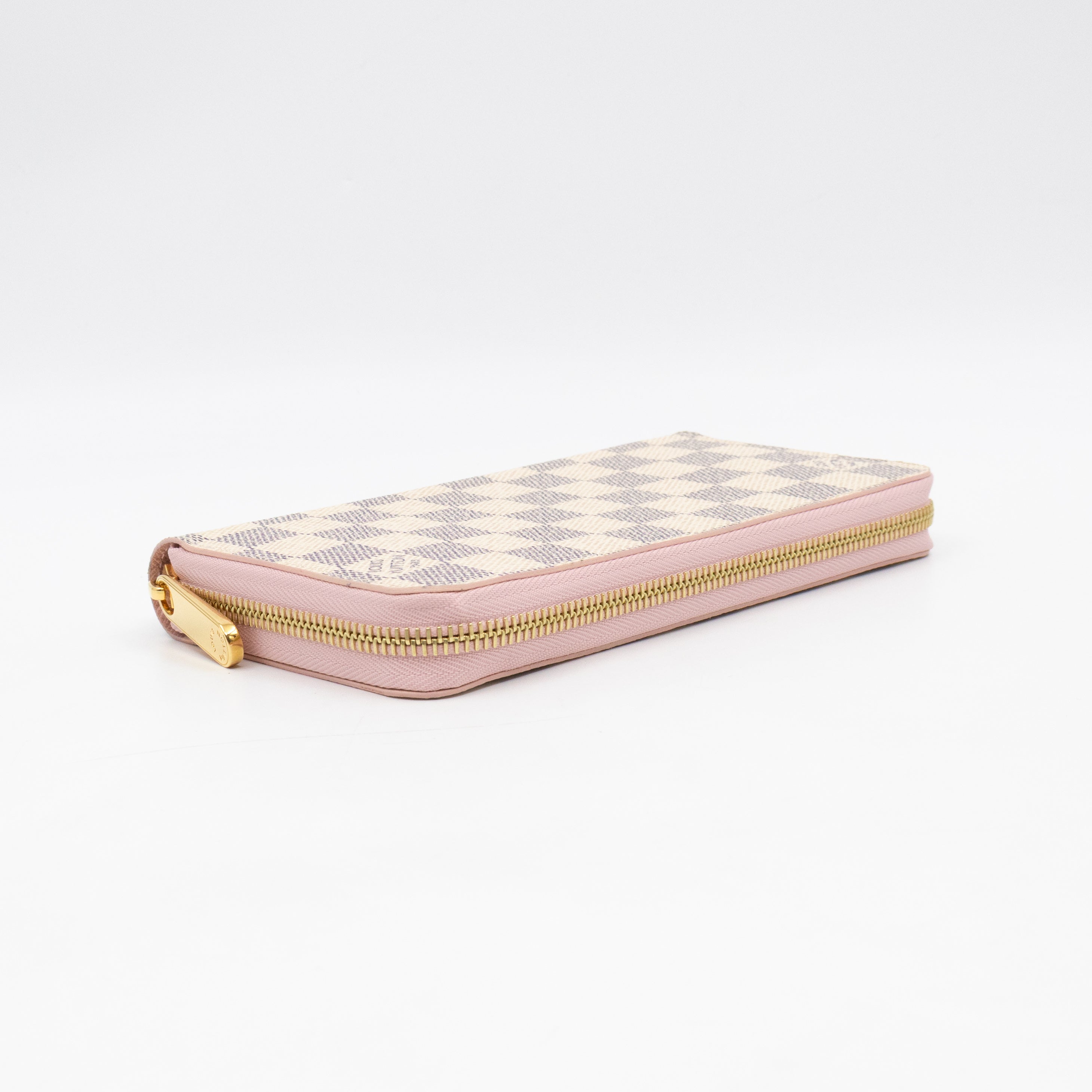 Zippy Wallet Damier Azur Rose Ballerine