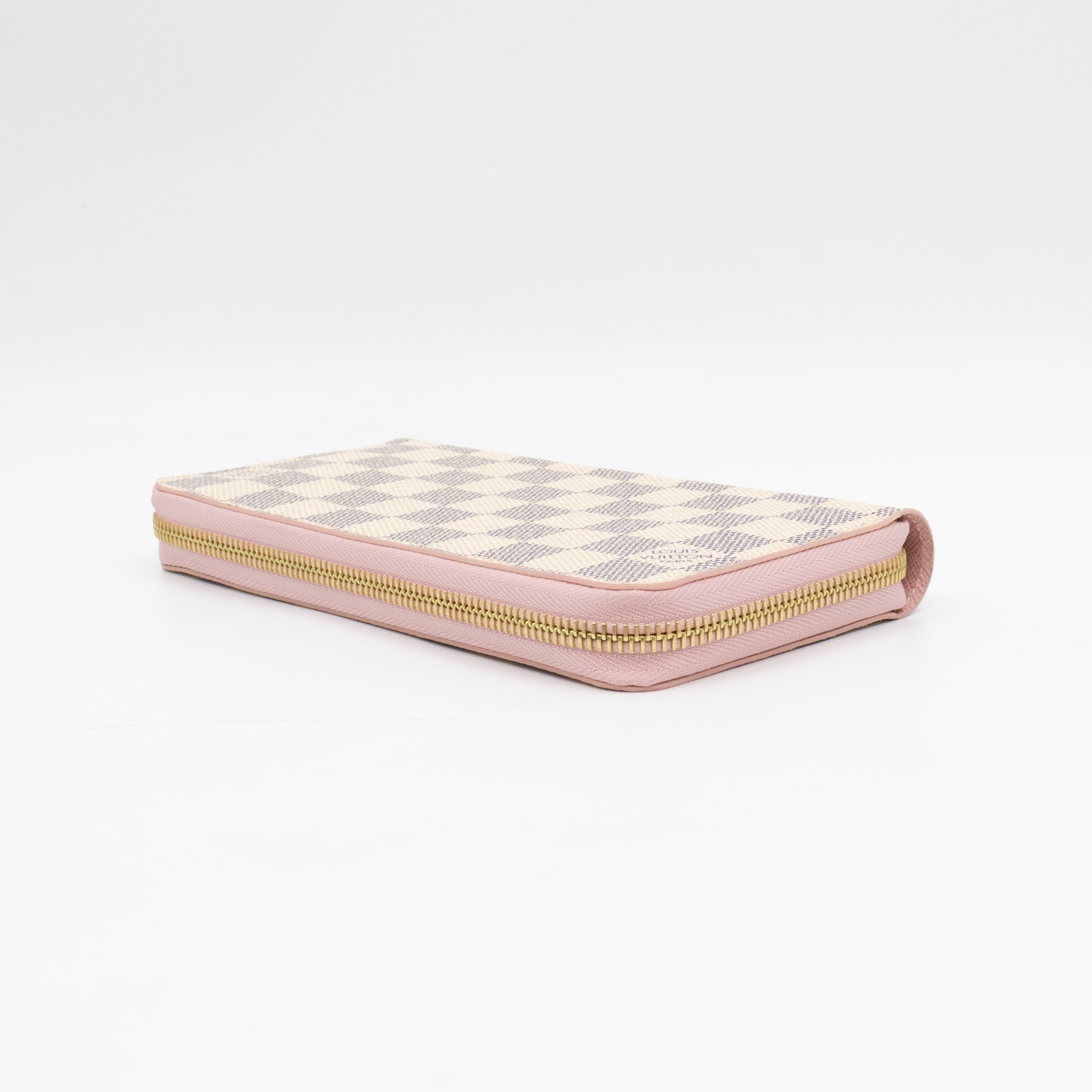 Zippy Wallet Damier Azur Rose Ballerine