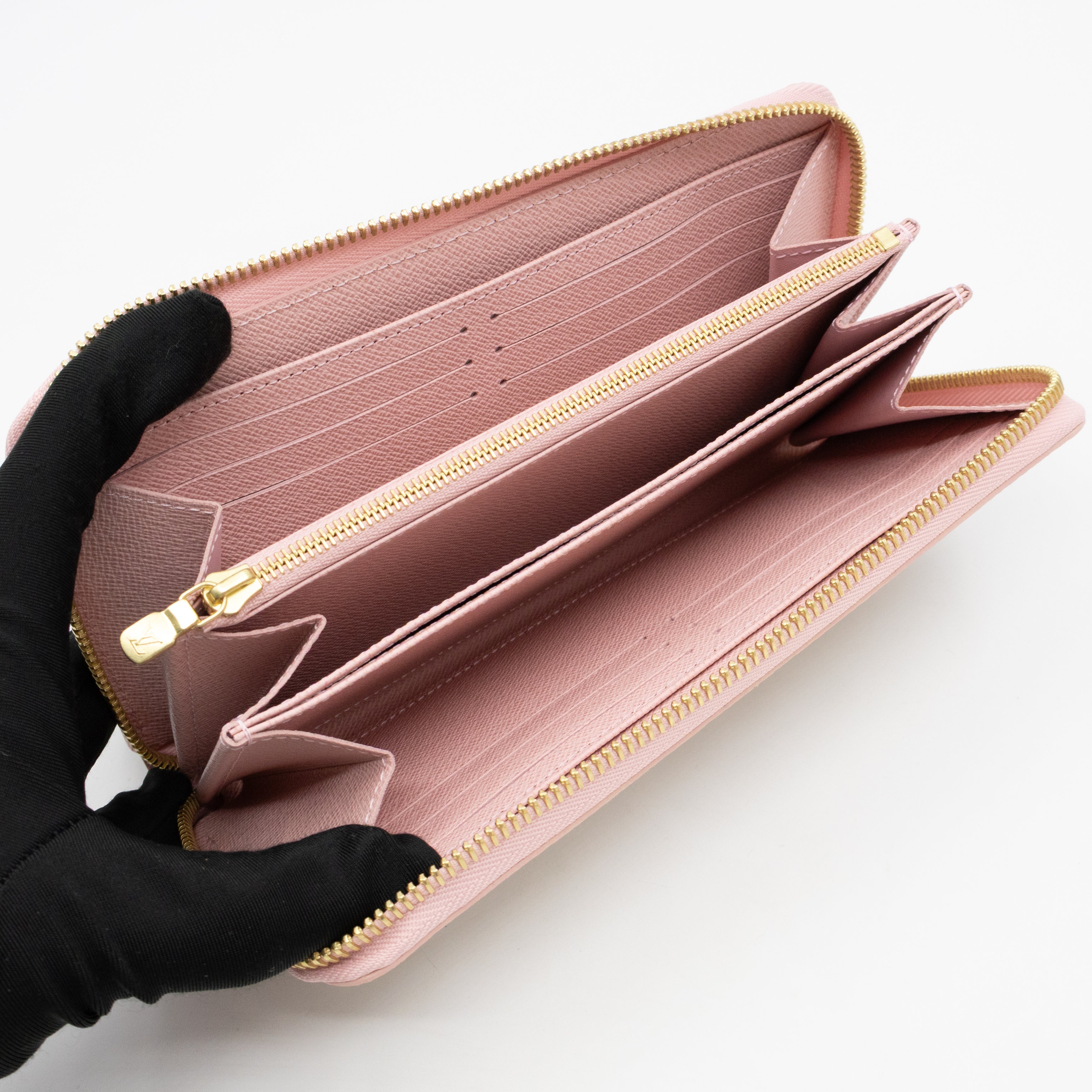 Zippy Wallet Damier Azur Rose Ballerine