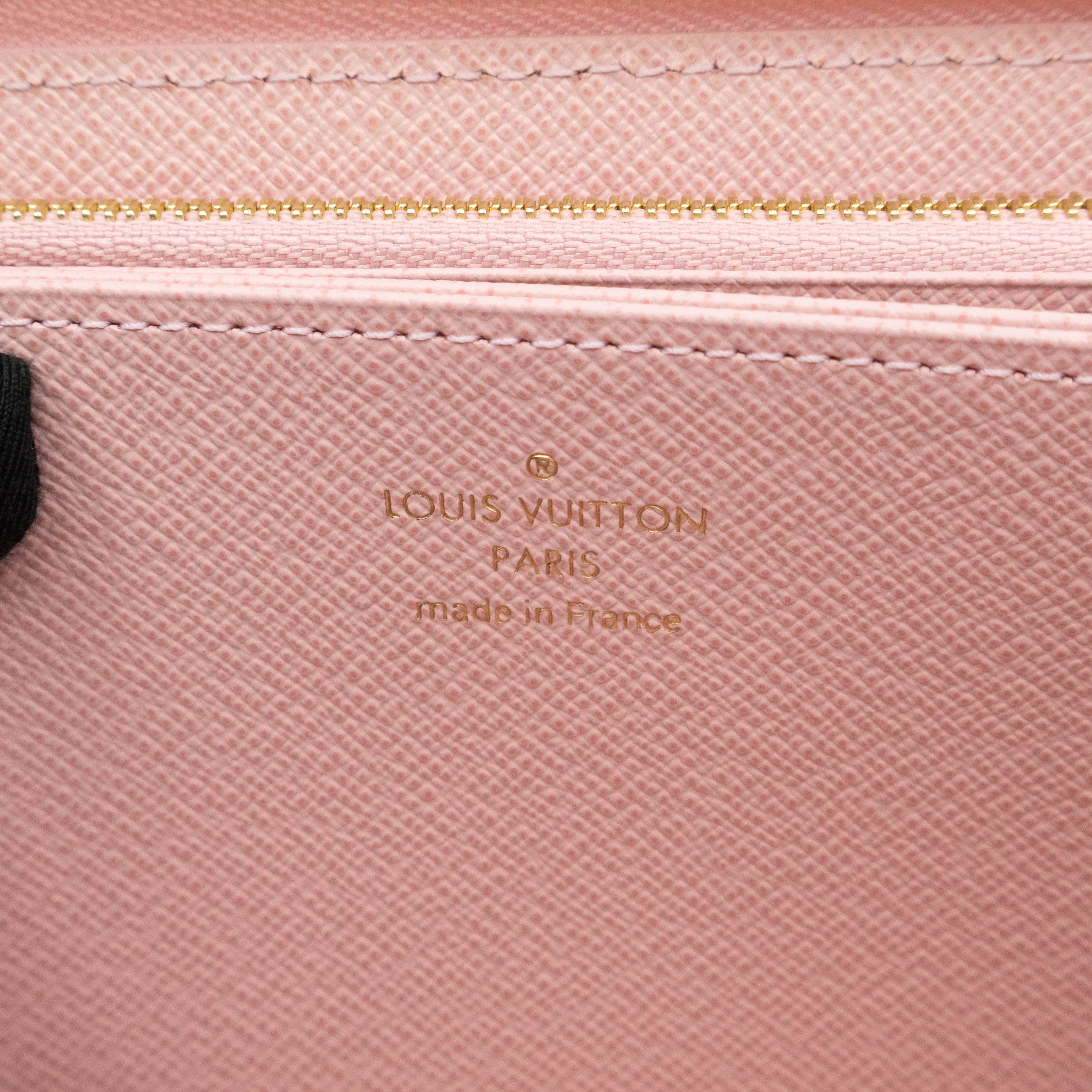 Zippy Wallet Damier Azur Rose Ballerine