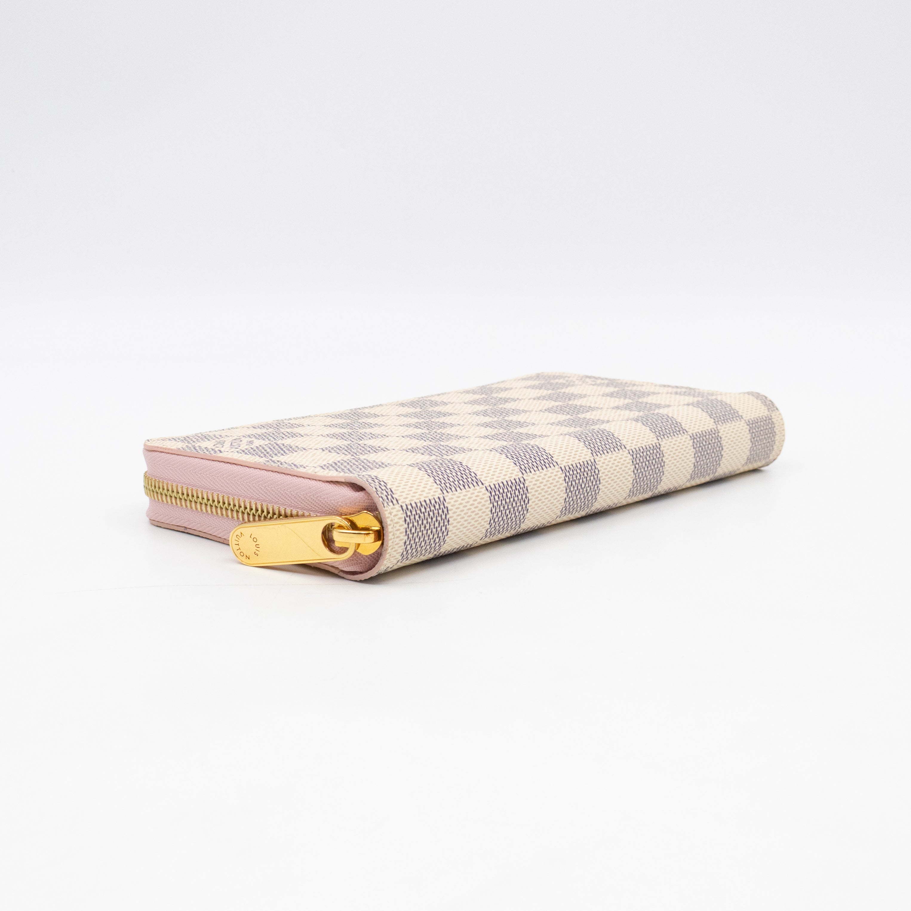 Zippy Wallet Damier Azur Rose Ballerine