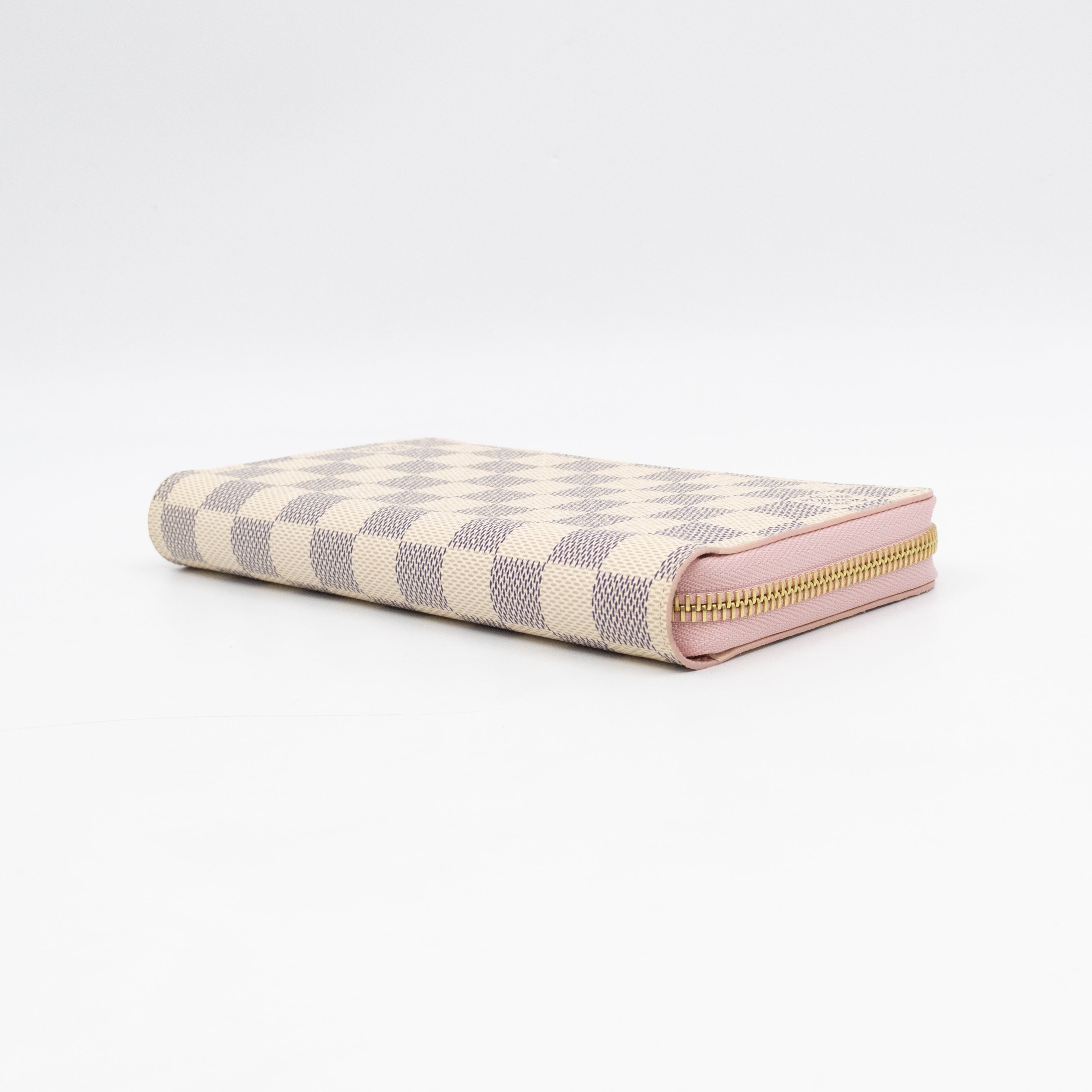 Zippy Wallet Damier Azur Rose Ballerine