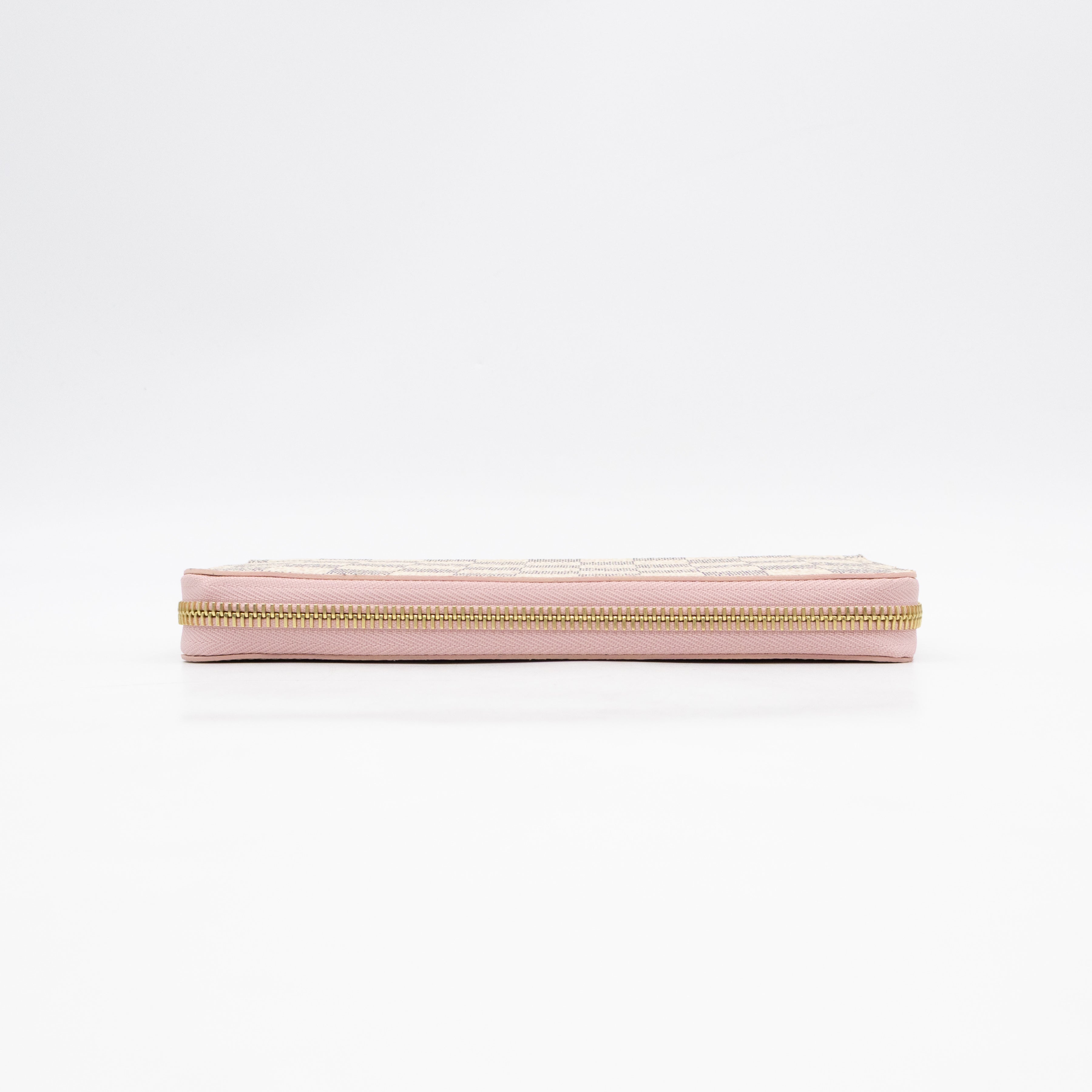 Zippy Wallet Damier Azur Rose Ballerine